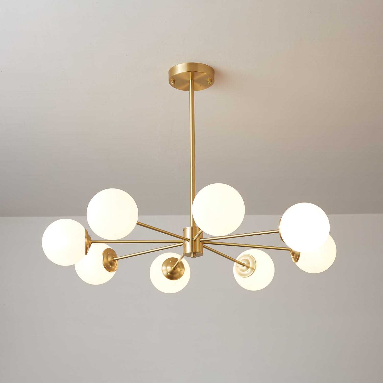 Lustra Lustre Elysium Laiton Boules Givrées