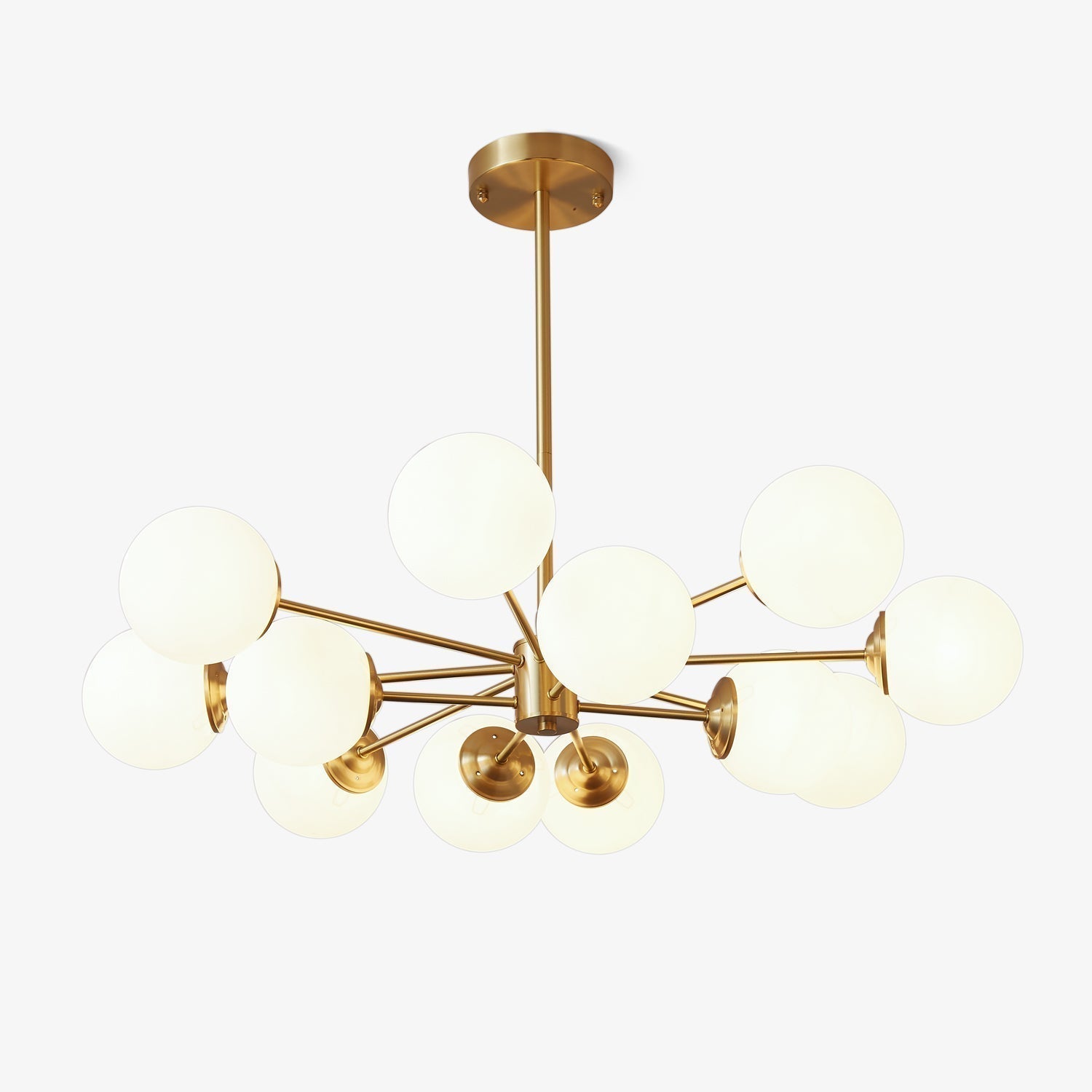 Lustra Lustre Elysium Laiton Boules Givrées