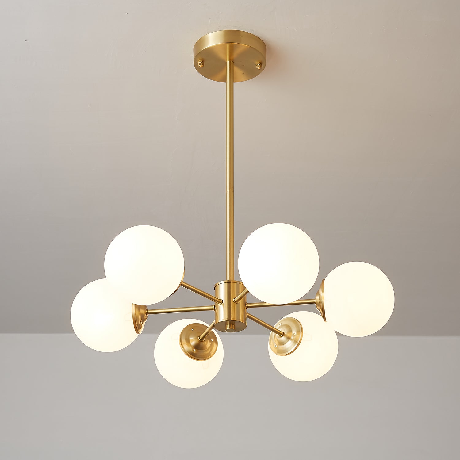 Lustra Lustre Elysium Laiton Boules Givrées