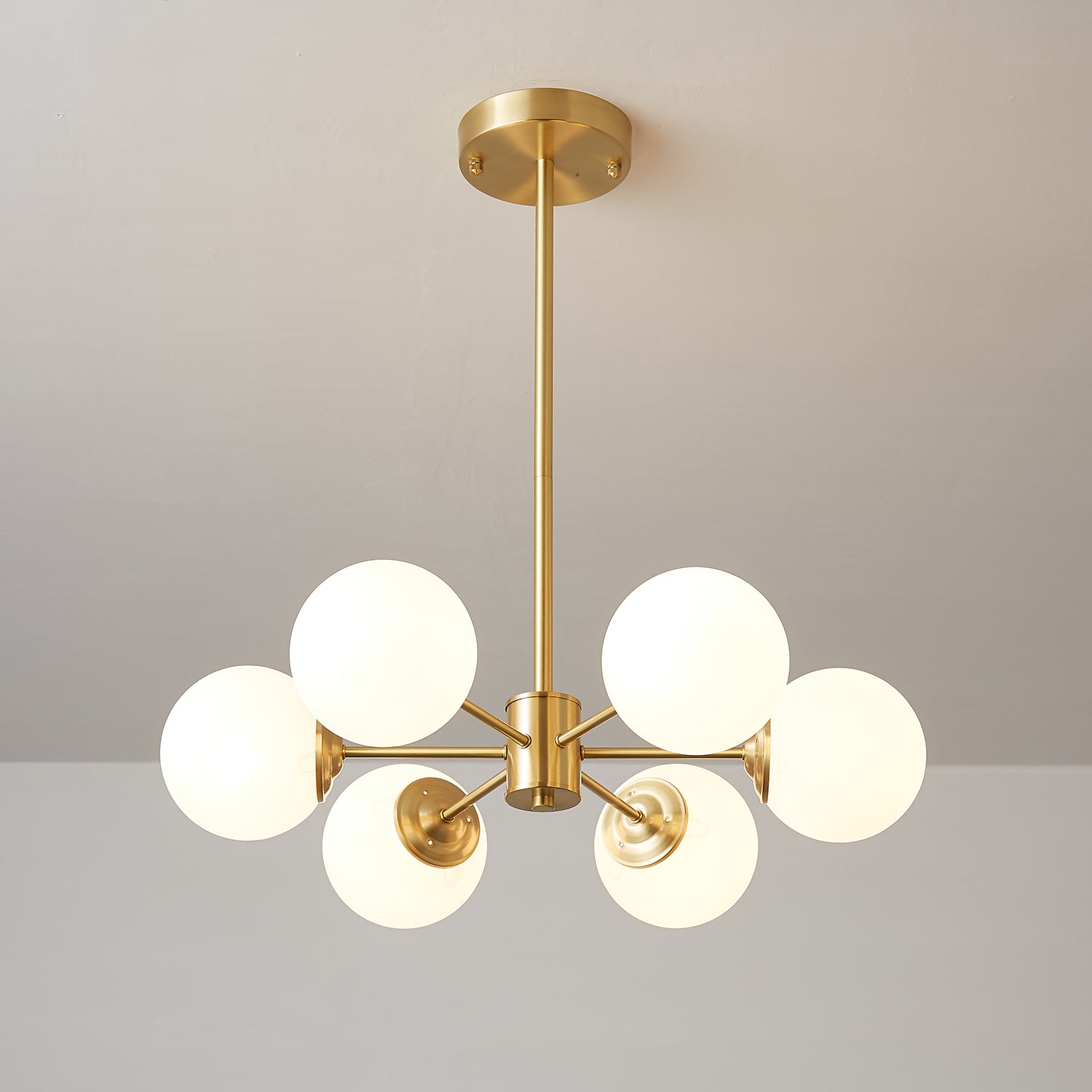 Lustra Lustre Elysium Laiton Boules Givrées