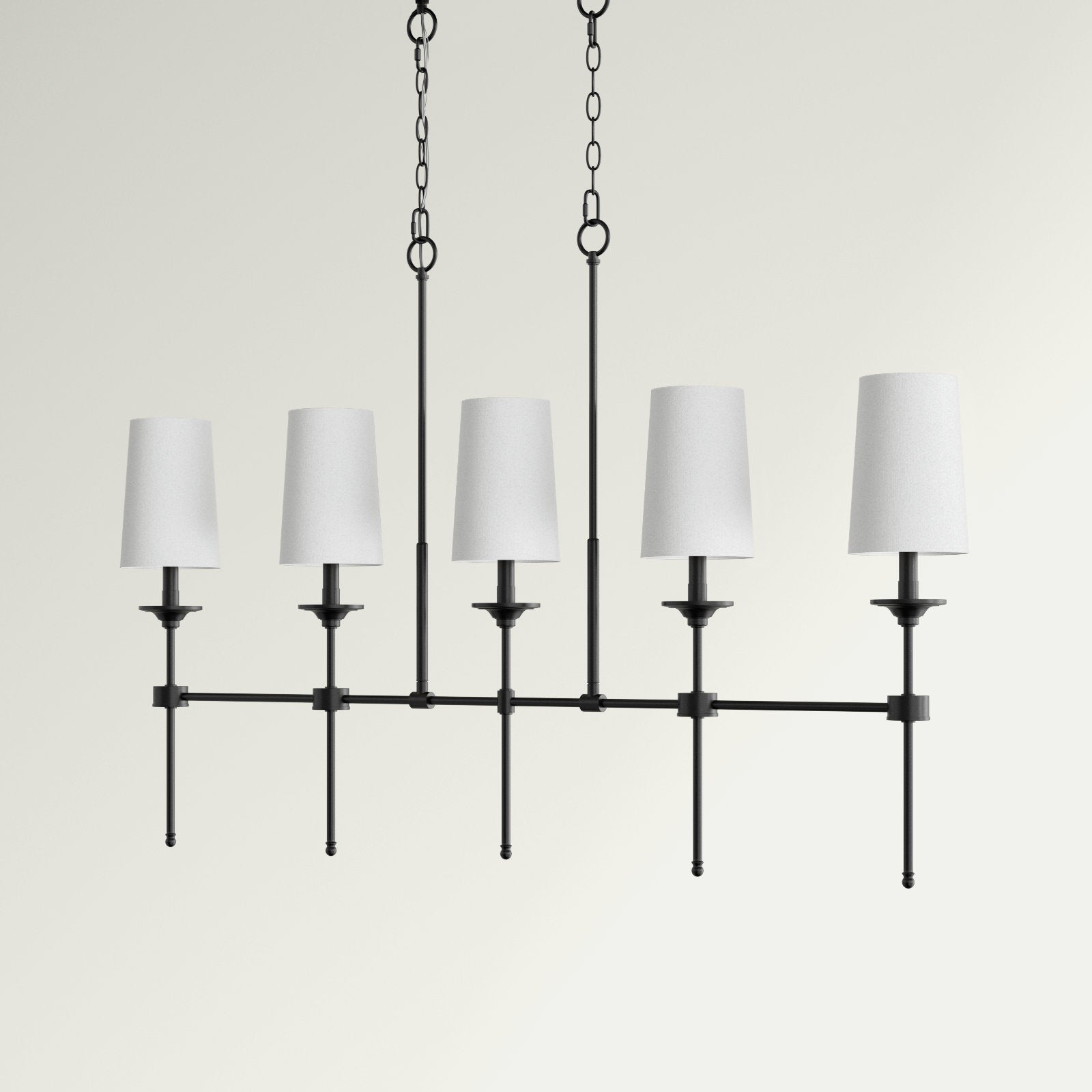 Verinyra Lustre Linéaire Laiton Tissu Vintage Industriel