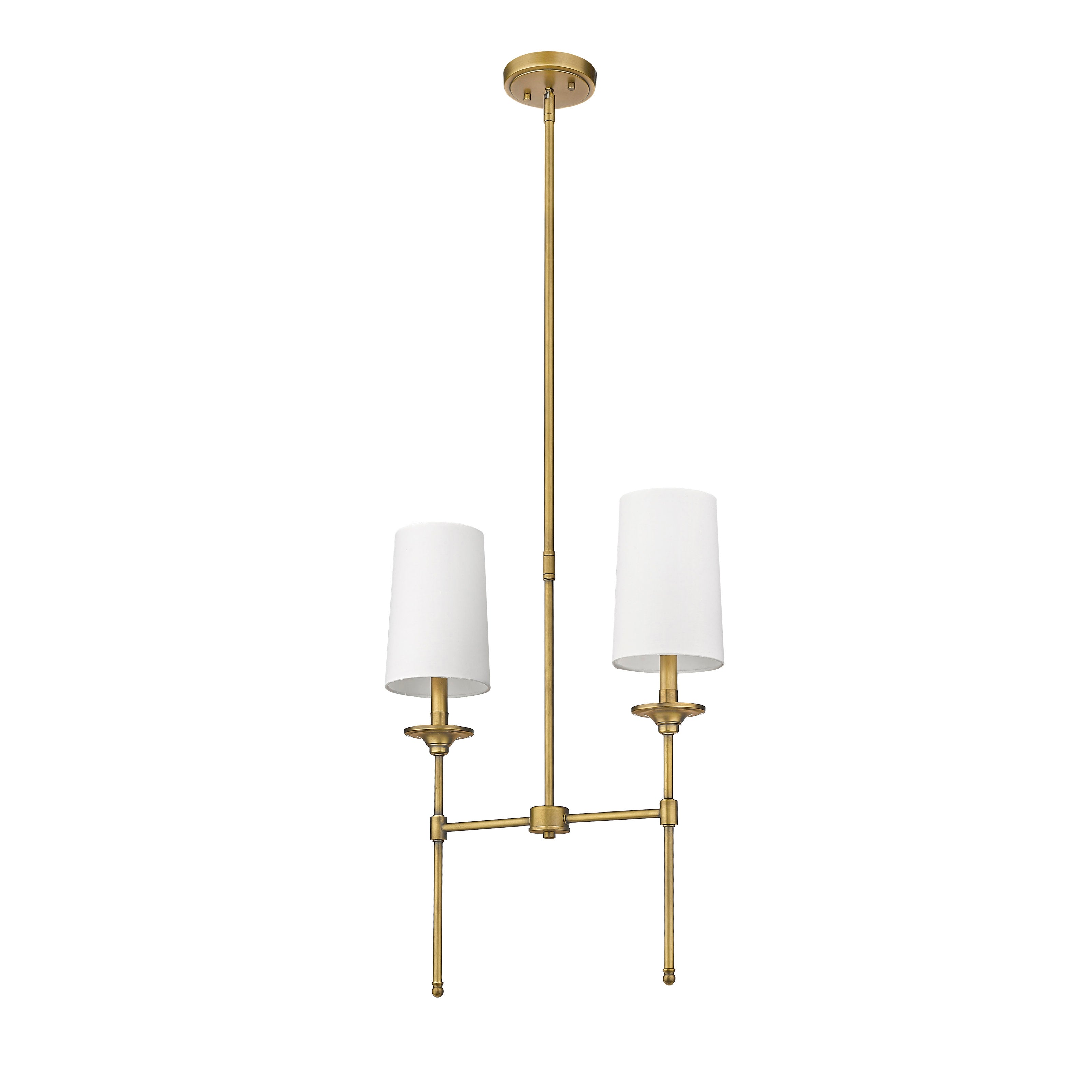 Verinyra Lustre Linéaire Laiton Tissu Vintage Industriel