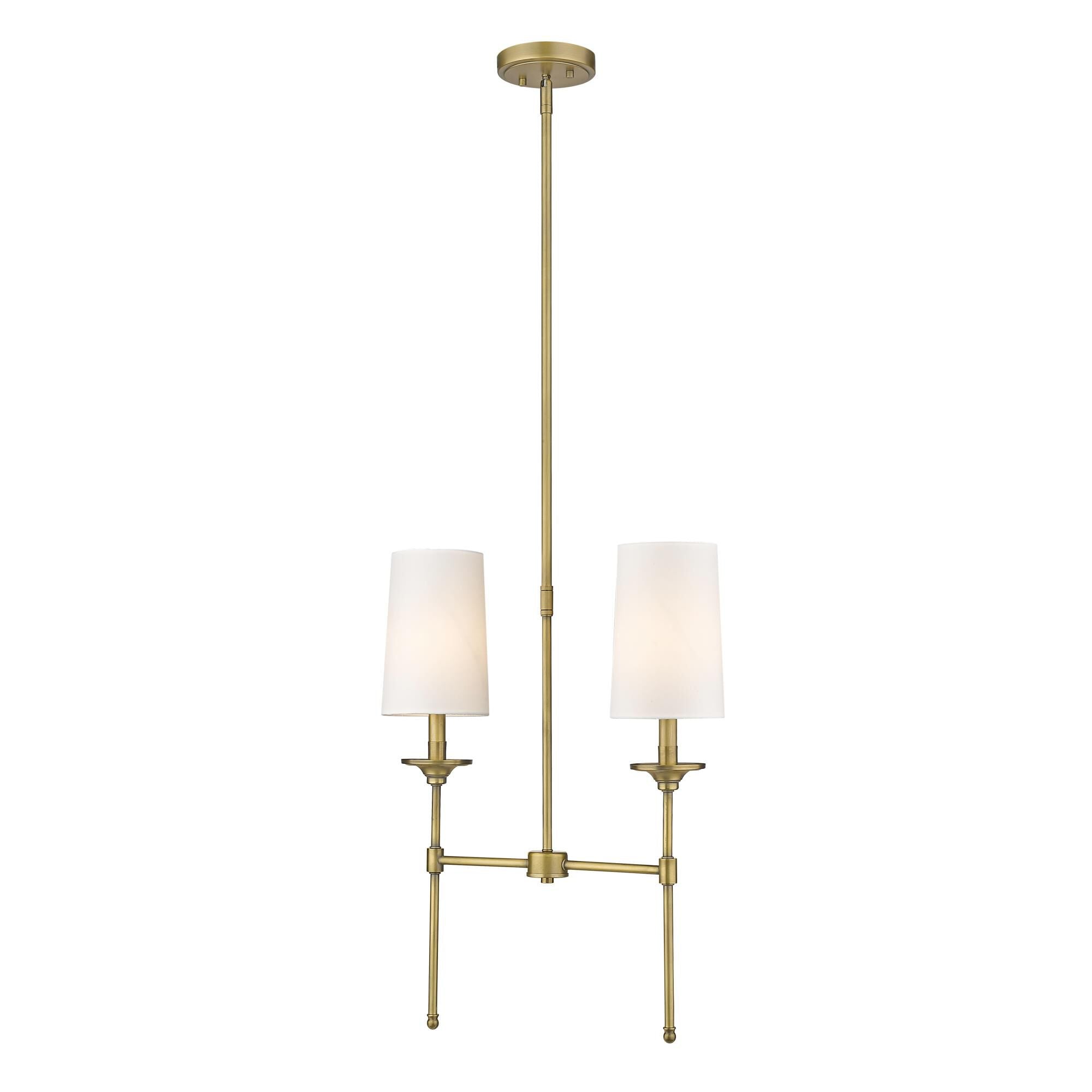 Verinyra Lustre Linéaire Laiton Tissu Vintage Industriel