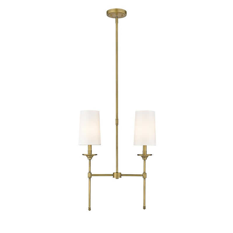 Verinyra Lustre Linéaire Laiton Tissu Vintage Industriel