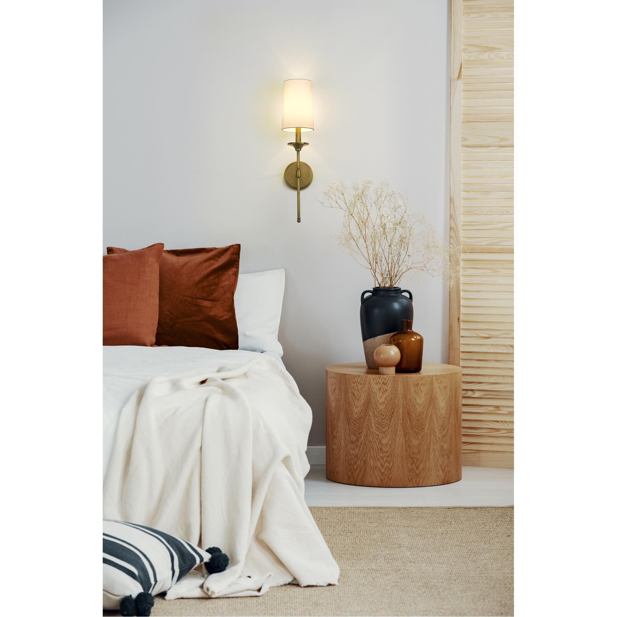 Esileth Applique Murale Laiton Tissu Vintage
