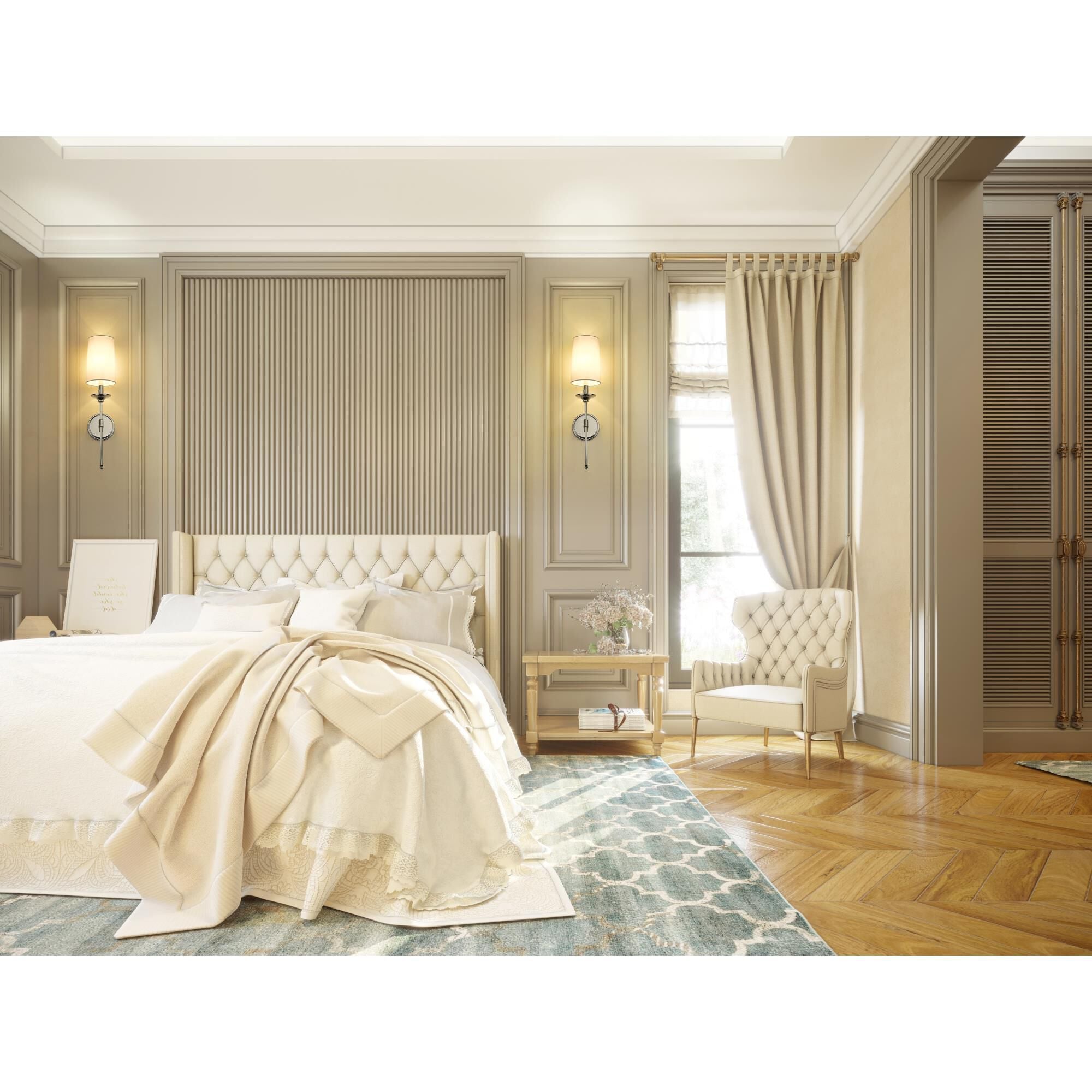 Esileth Applique Murale Laiton Tissu Vintage
