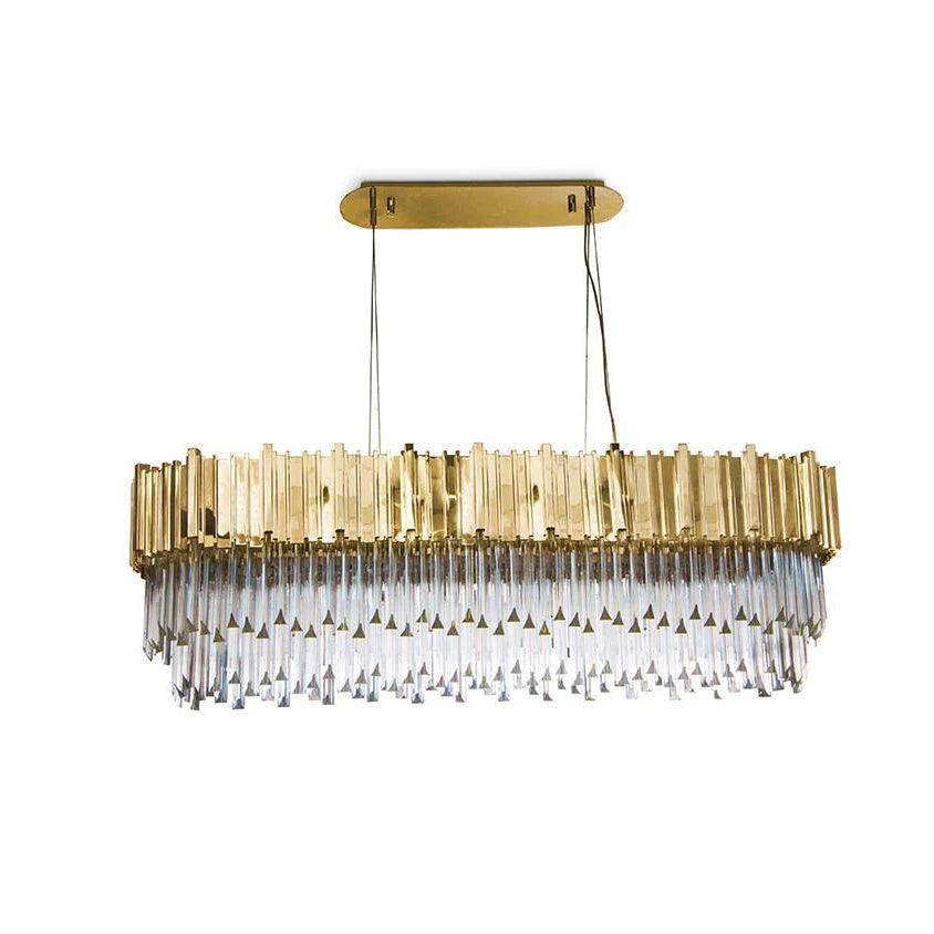 Lustra Lustre Or Cristal Doré