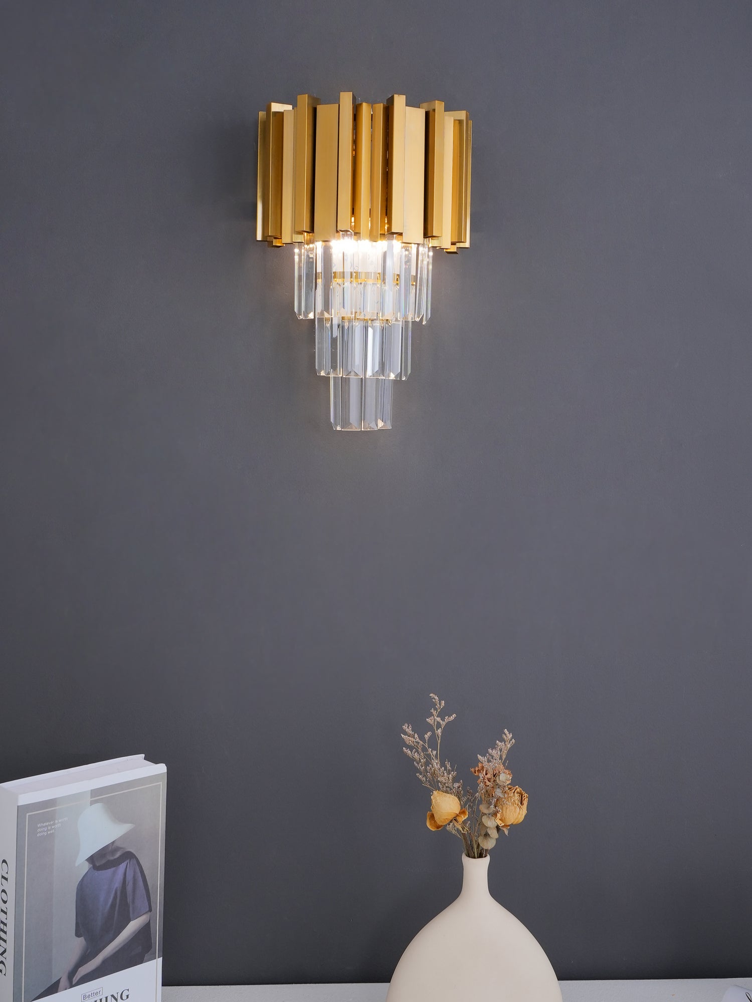 Vevyniel Postmoderne Luxe Empire Cristal Applique Murale