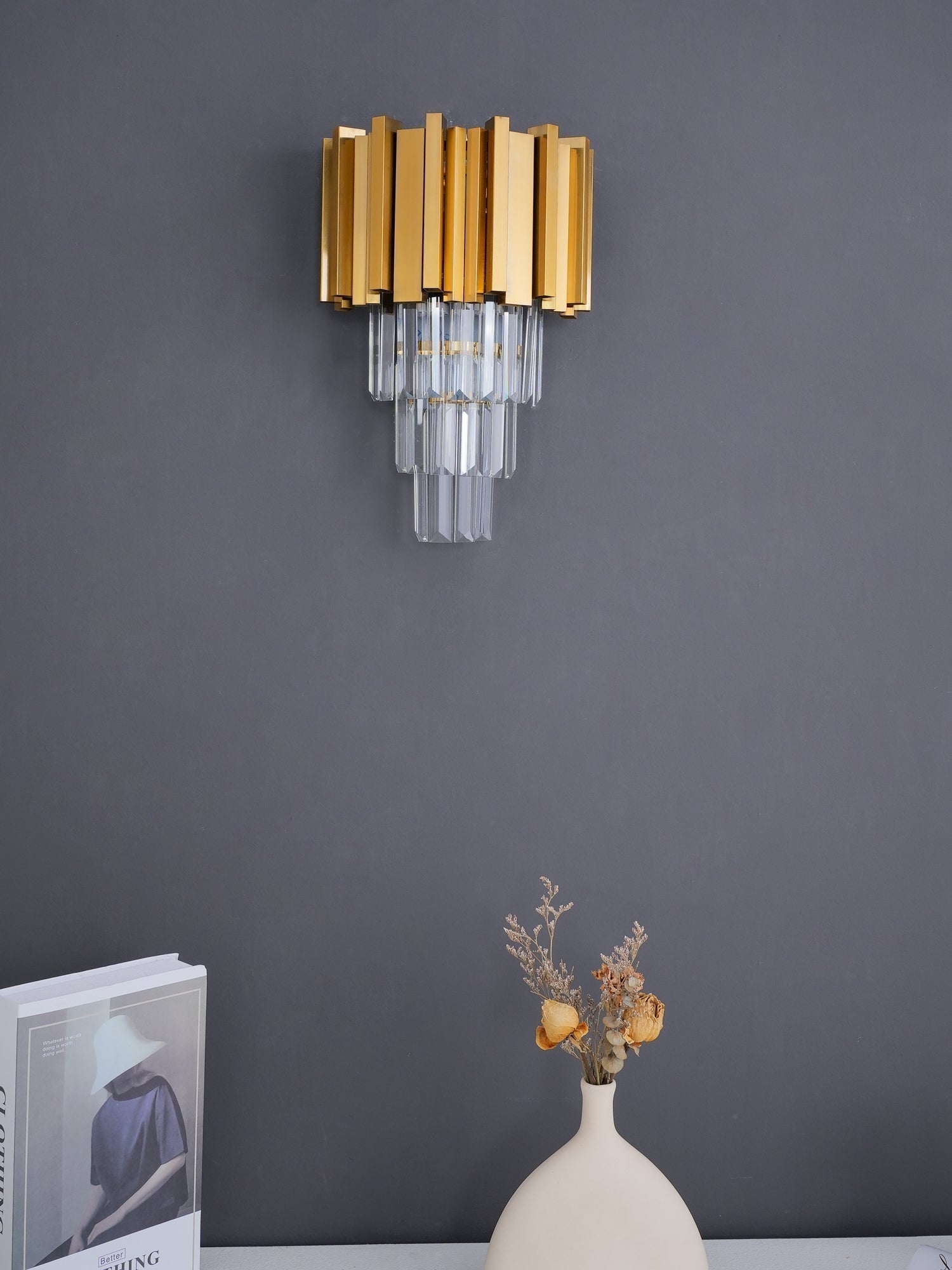 Vevyniel Postmoderne Luxe Empire Cristal Applique Murale