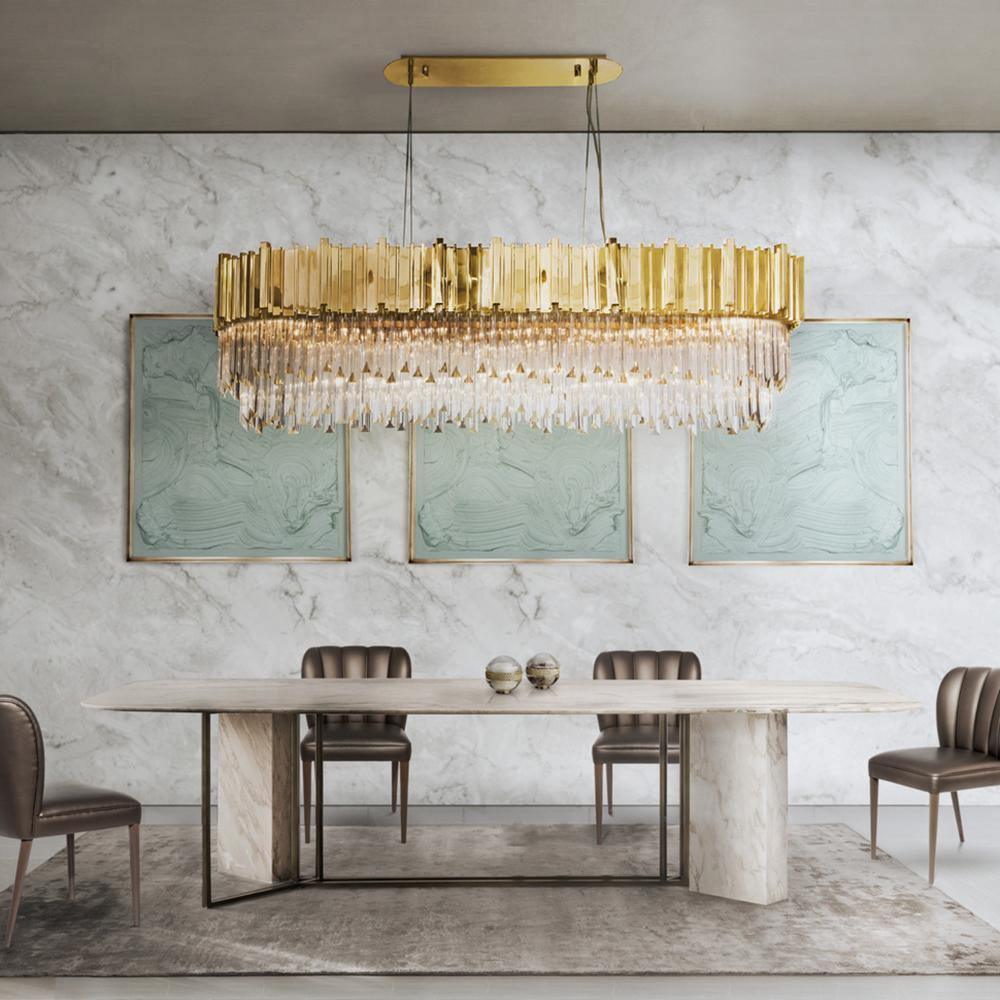 Lustra Lustre Or Cristal Doré