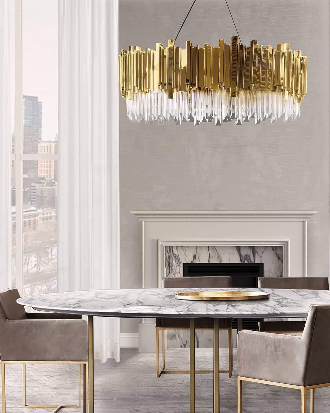 Lustra Lustre Or Cristal Doré