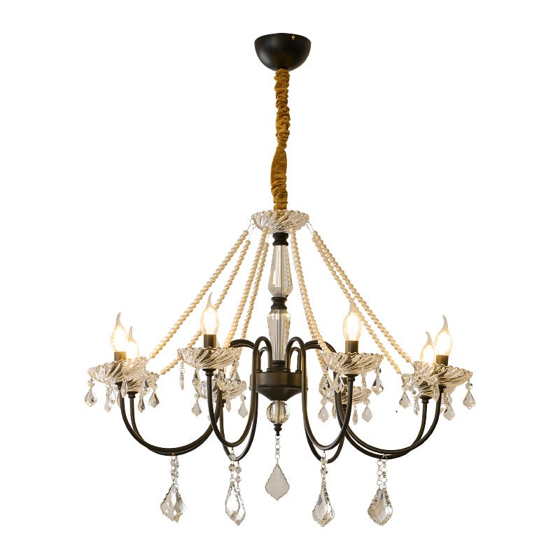 Cisoren Lustre Postmoderne de Luxe en Cristal et Perles