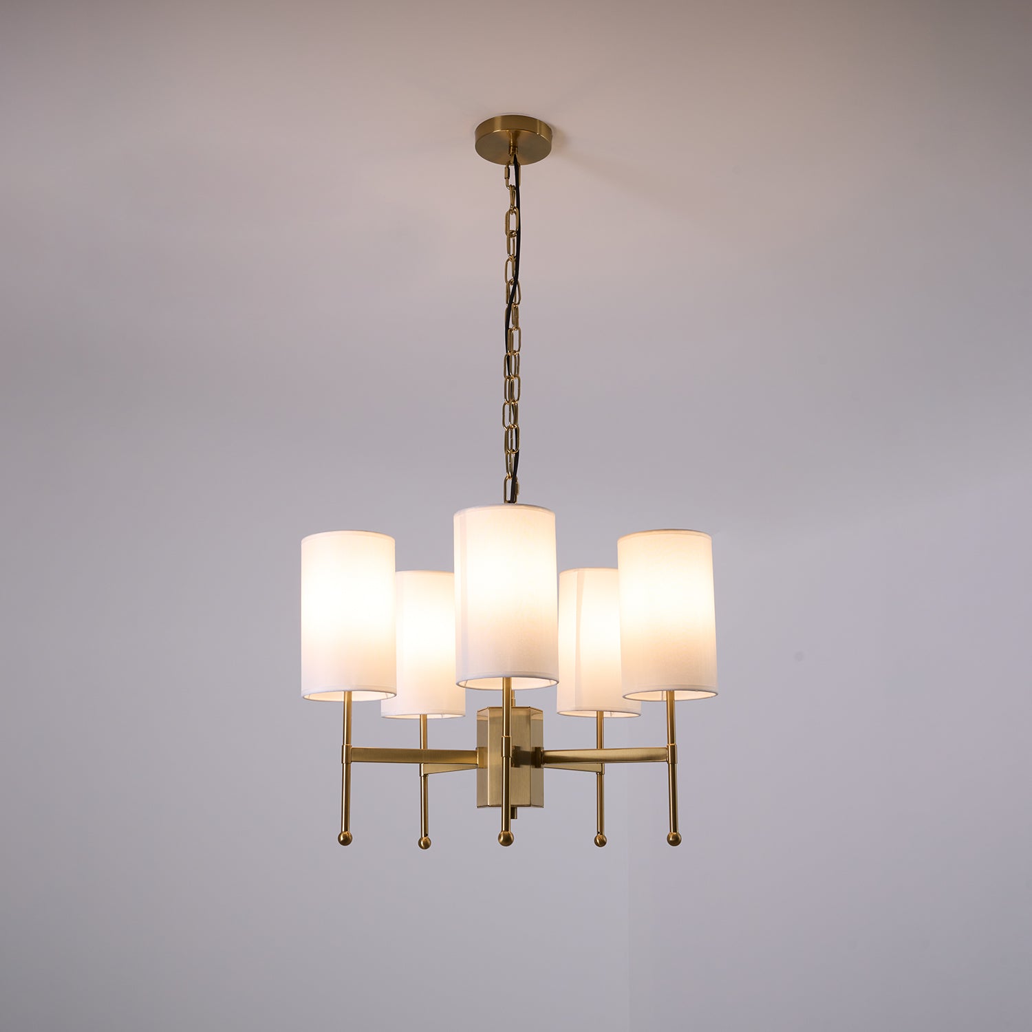 Ulcarisra Lustre en Tissu Vintage en Laiton