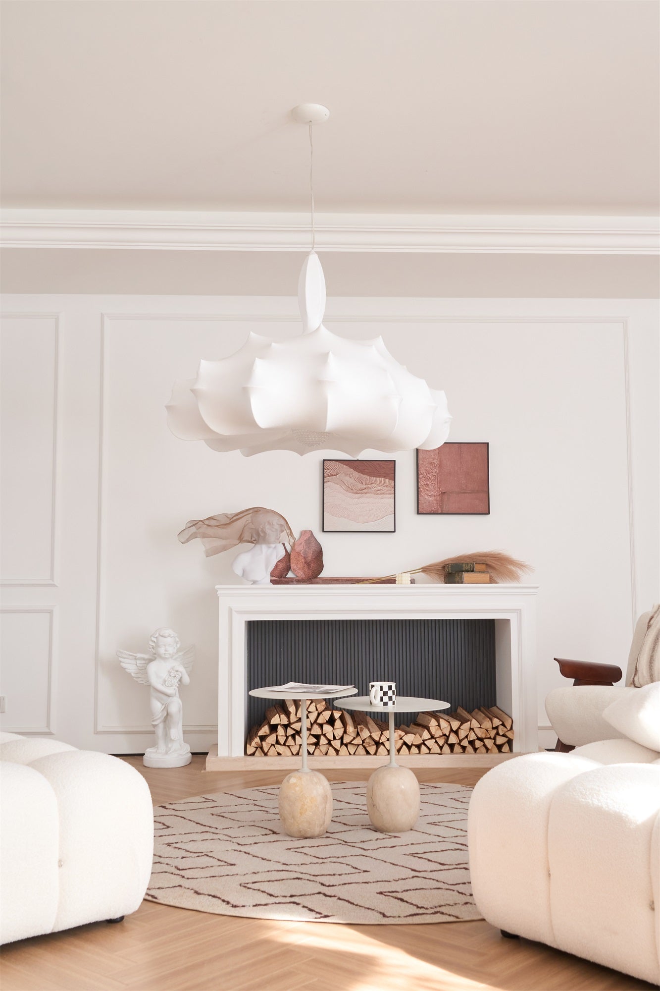 Lumina Suspension en Soie Contemporaine