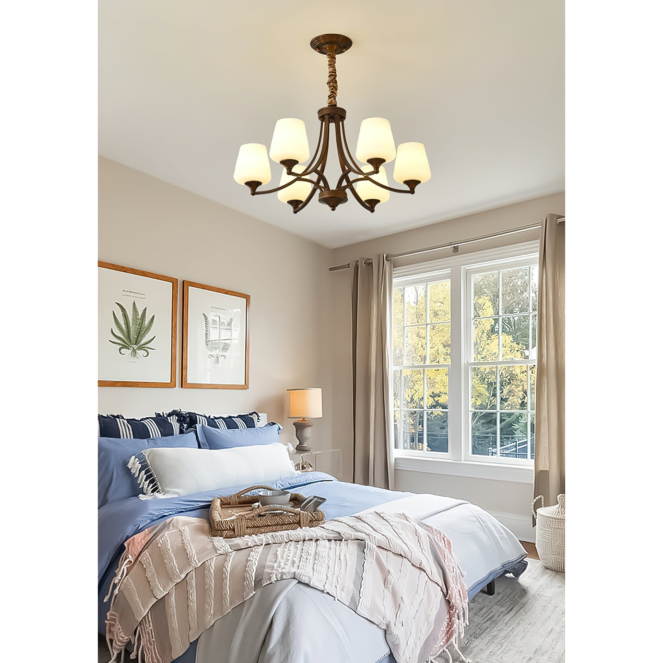 Ulrinara Lustre Laiton Verre Luxe Postmoderne Salon