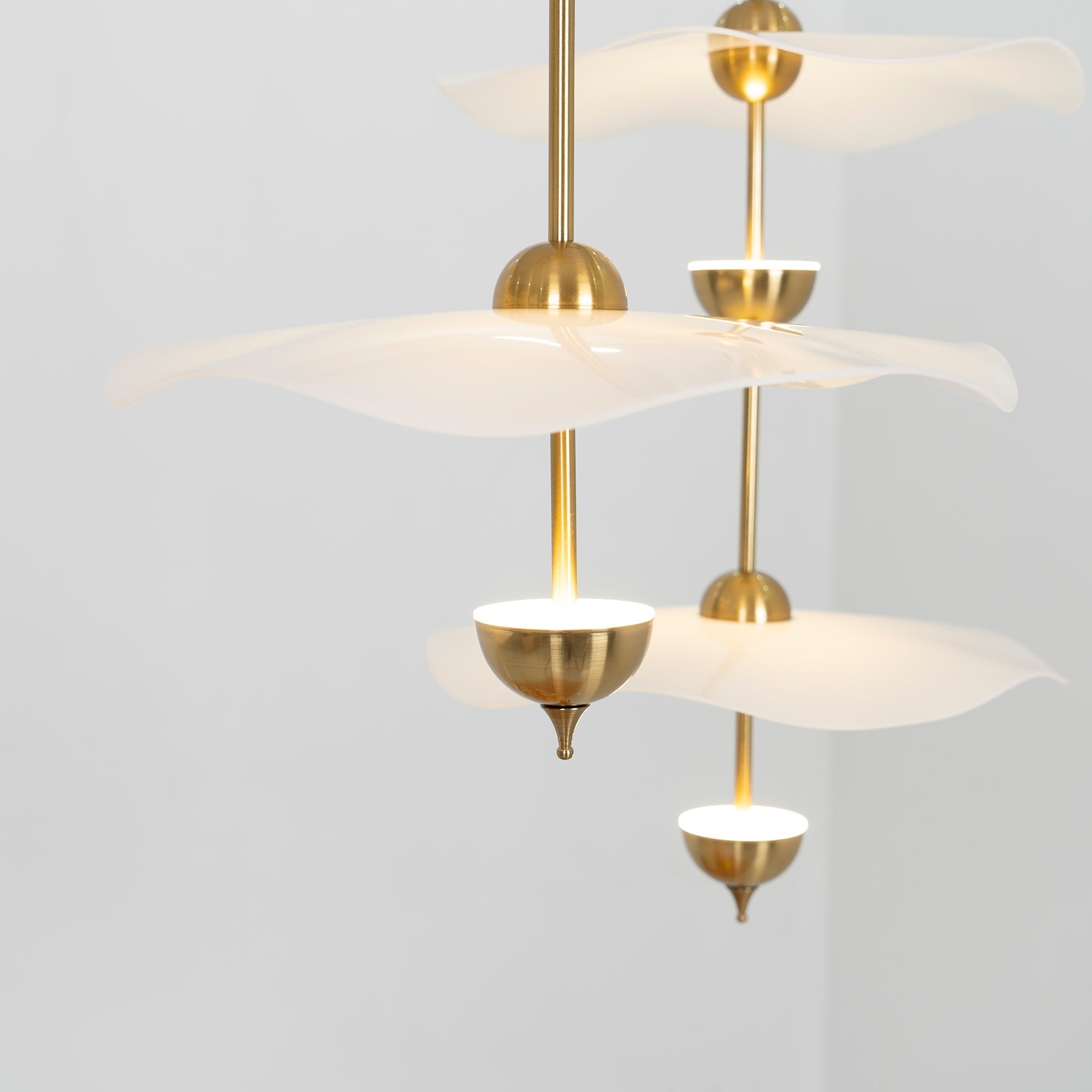 Lustra Suspension Double Biscuit pour Salon