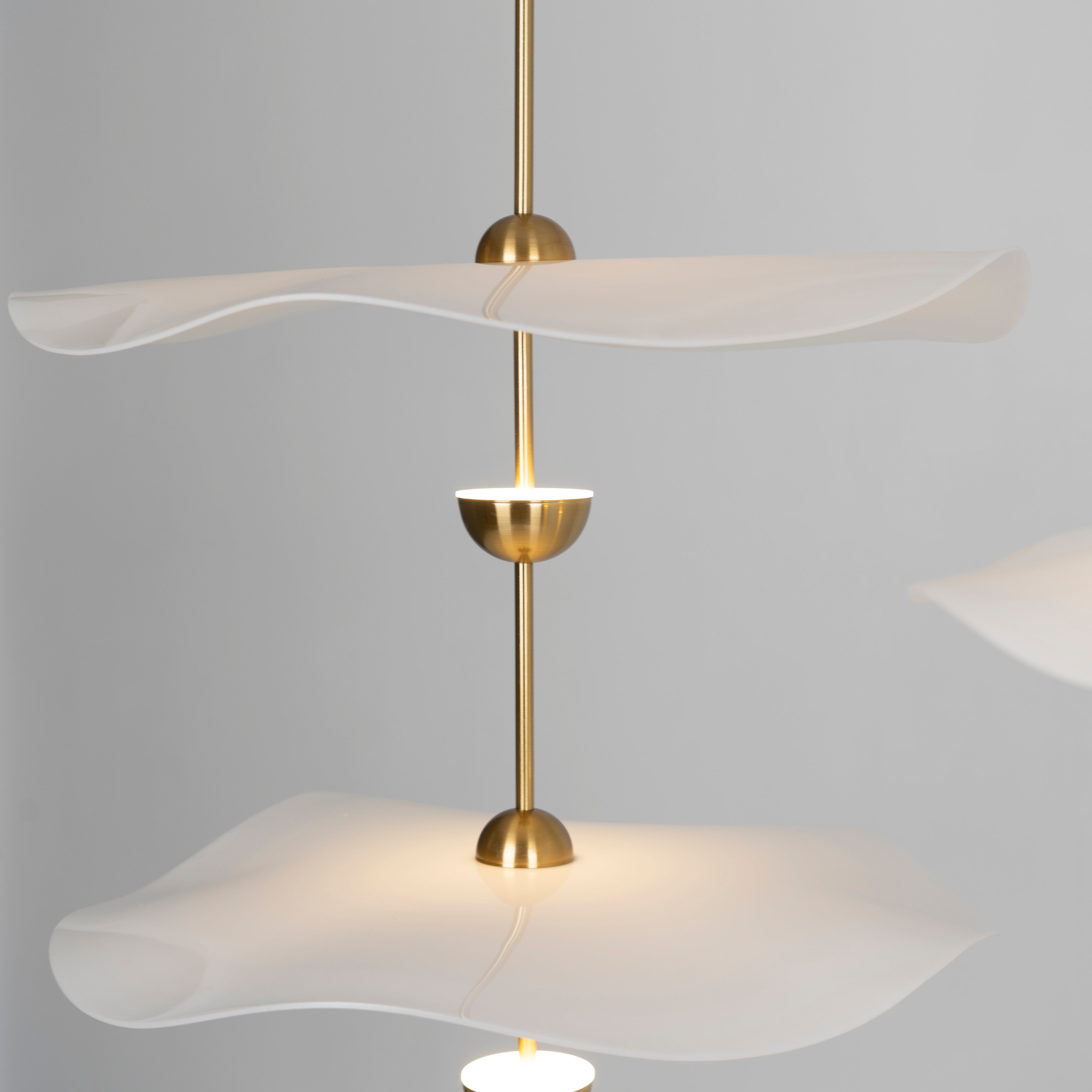 Lustra Suspension Double Biscuit pour Salon