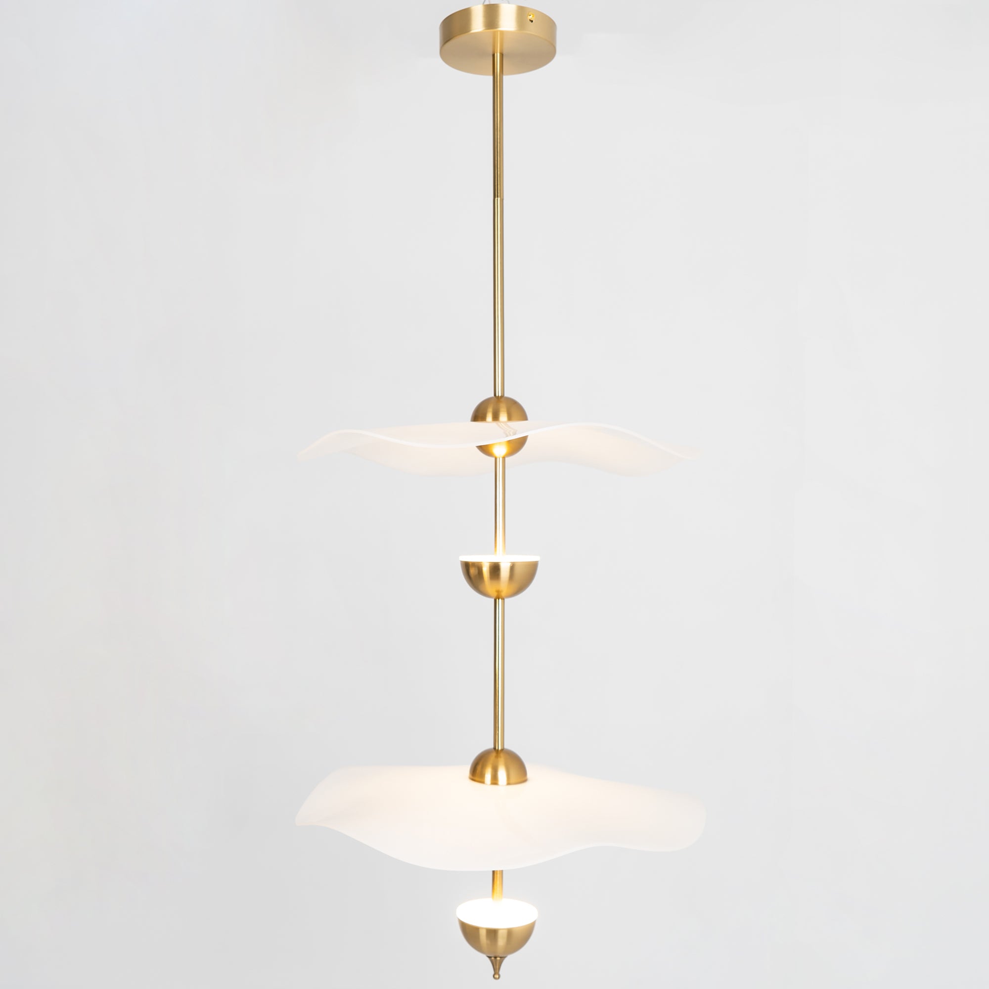 Lustra Suspension Double Biscuit pour Salon