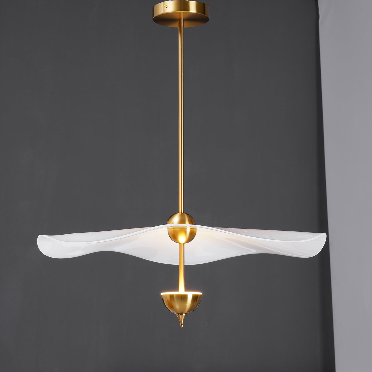 Lustra Suspension Double Biscuit pour Salon