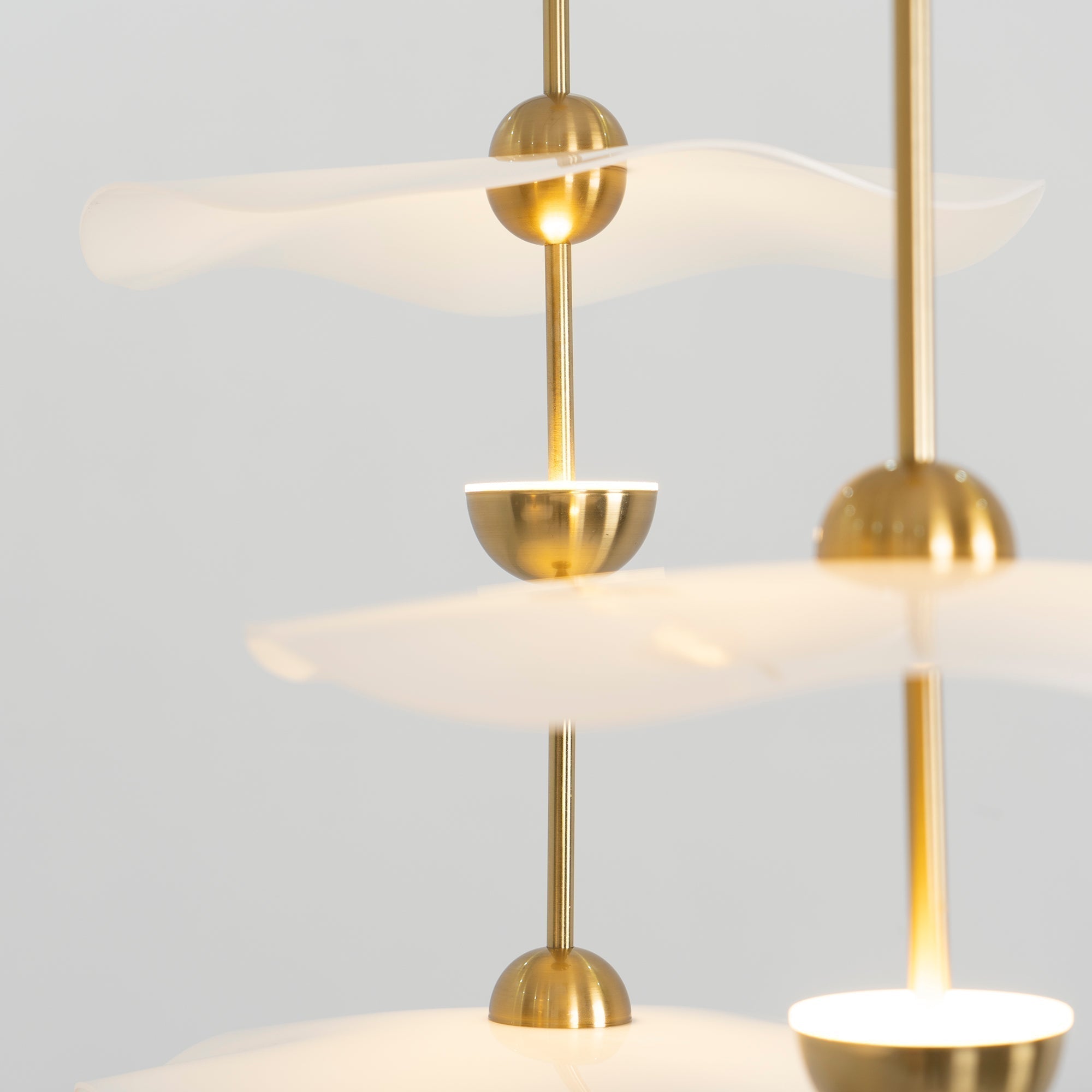 Lustra Suspension Double Biscuit pour Salon