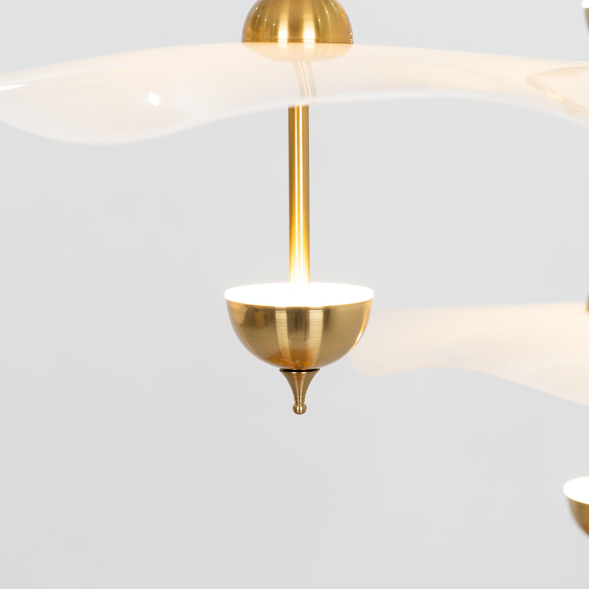 Lustra Suspension Double Biscuit pour Salon