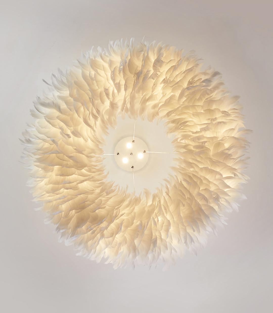 Goose Lampe suspendue à plumes