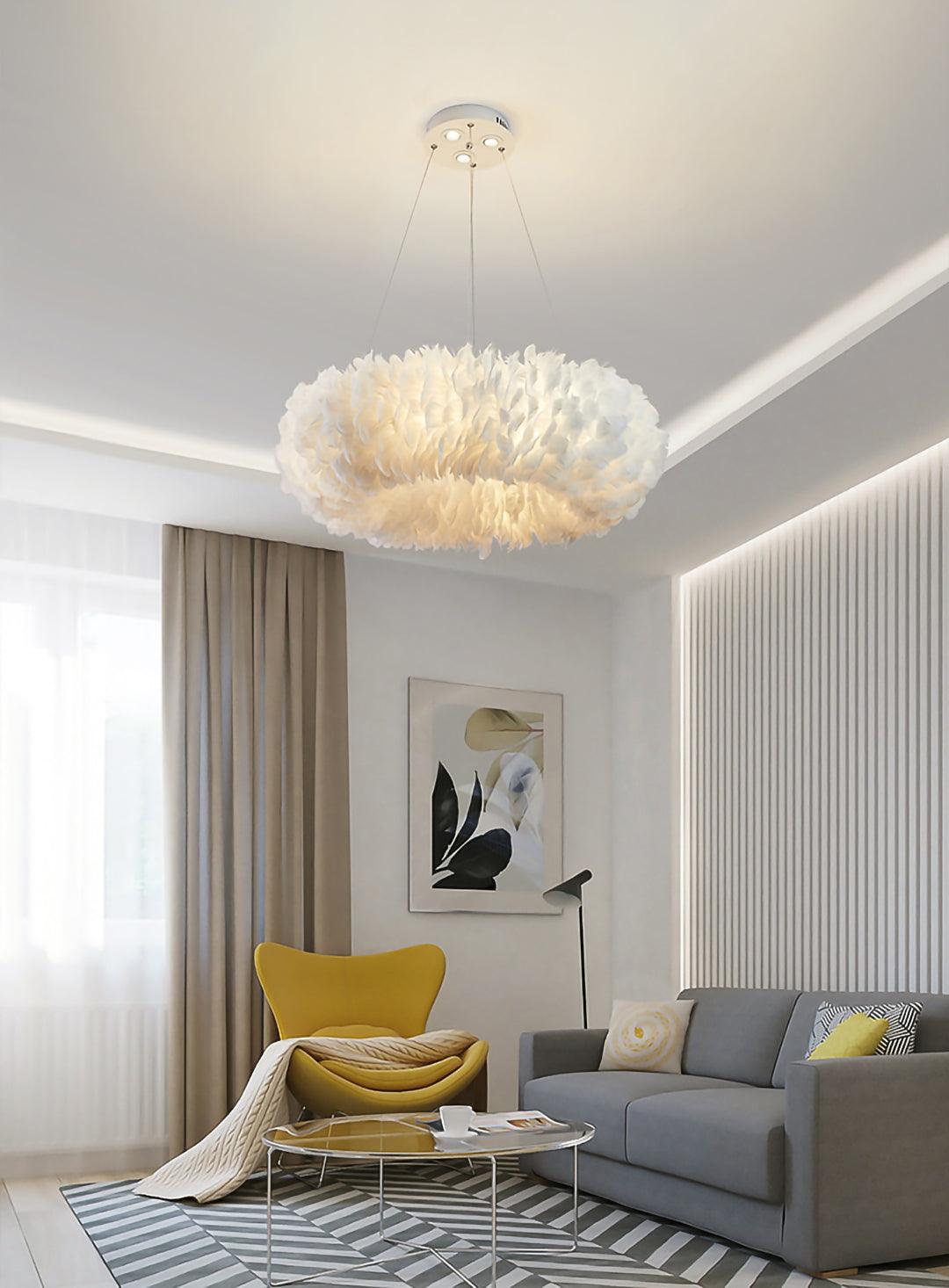 Goose Lampe suspendue à plumes
