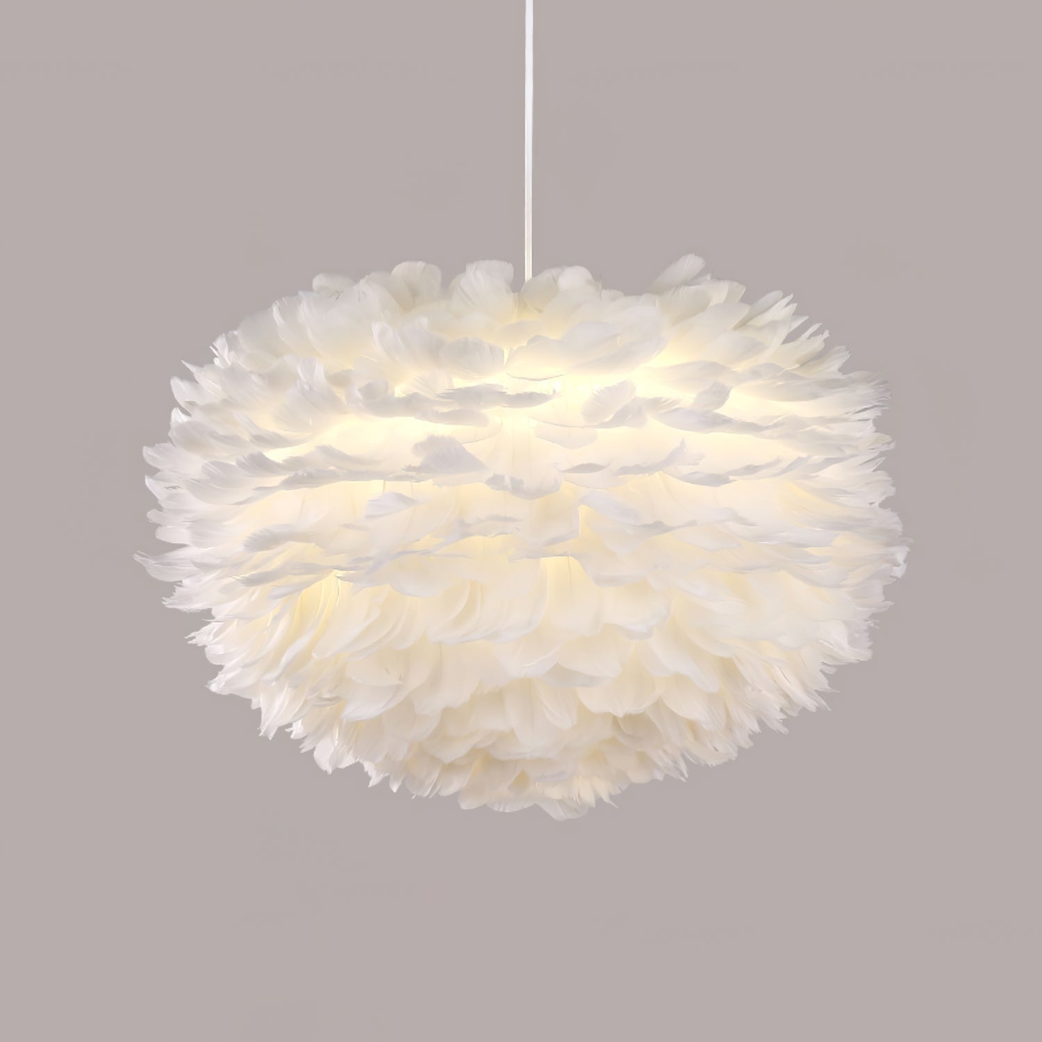 Goose Lampe suspendue à plumes