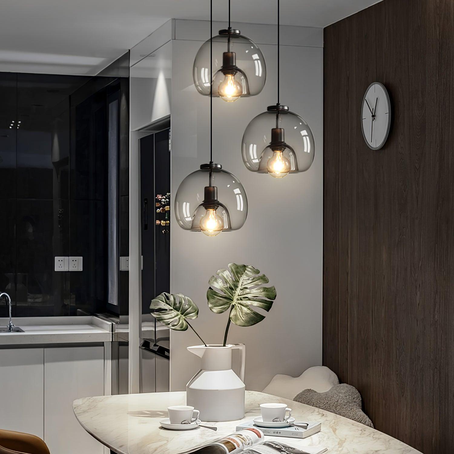 Zelirila Nordic Art Pearl Glass Pendant Lamp