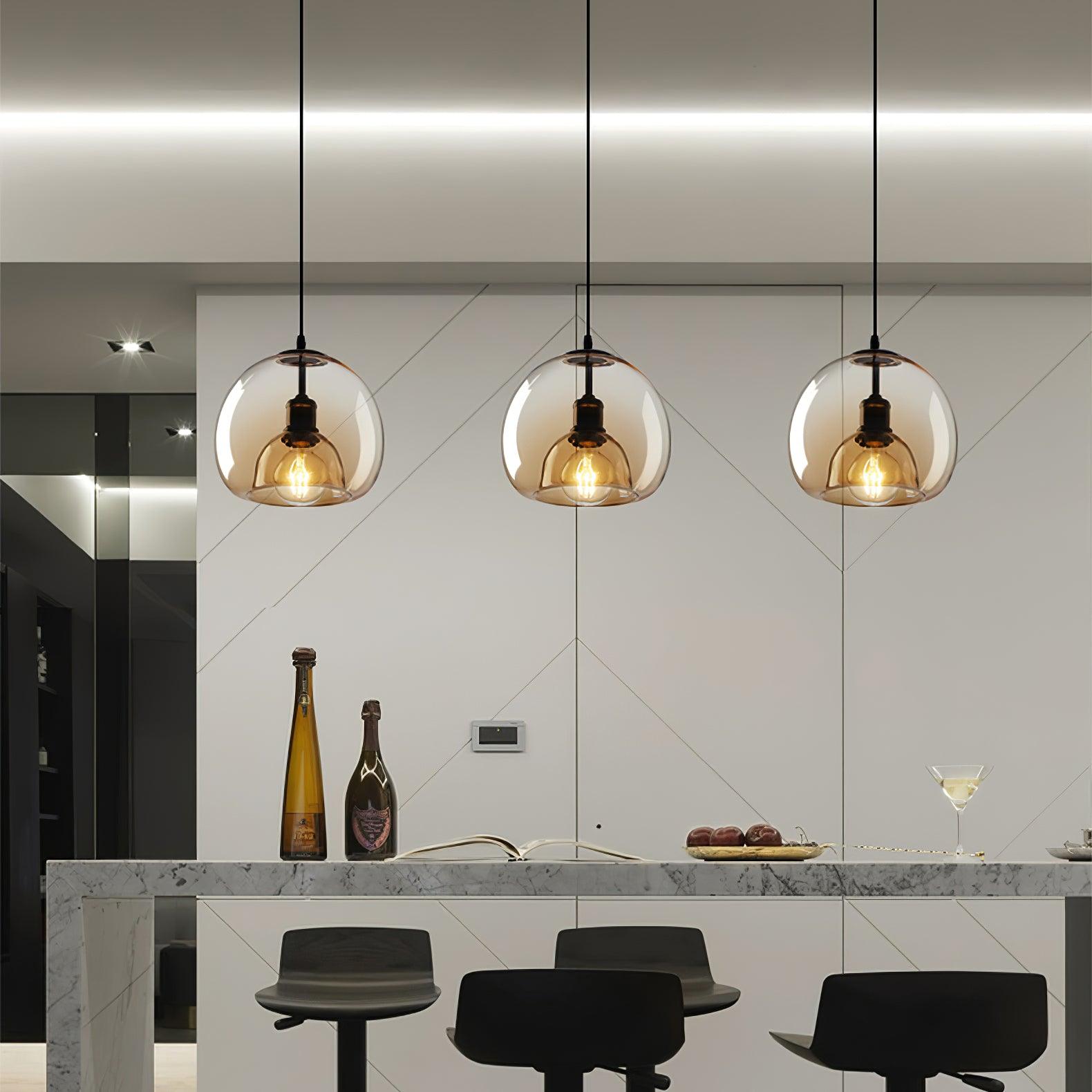 Zelirila Nordic Art Pearl Glass Pendant Lamp