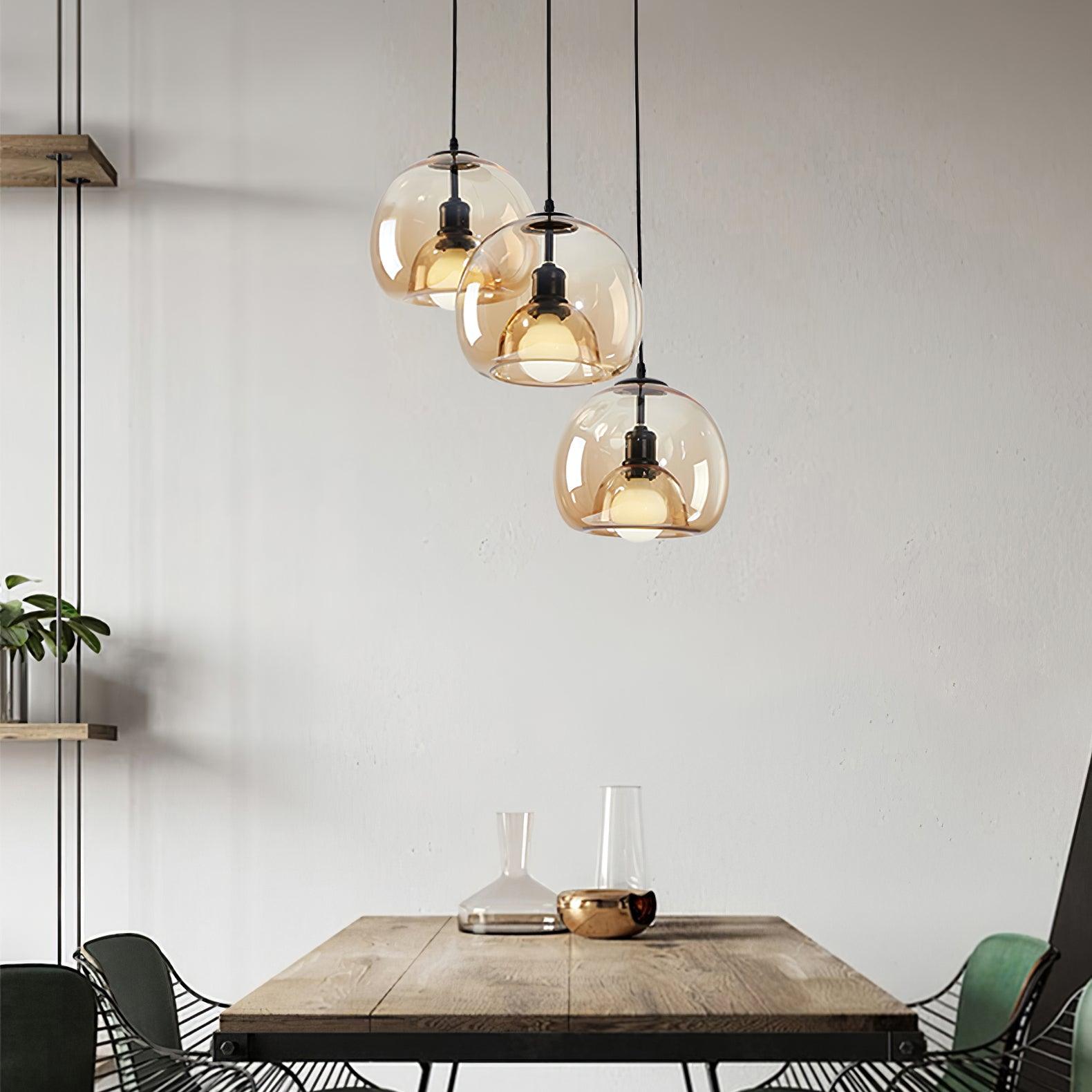 Zelirila Nordic Art Pearl Glass Pendant Lamp