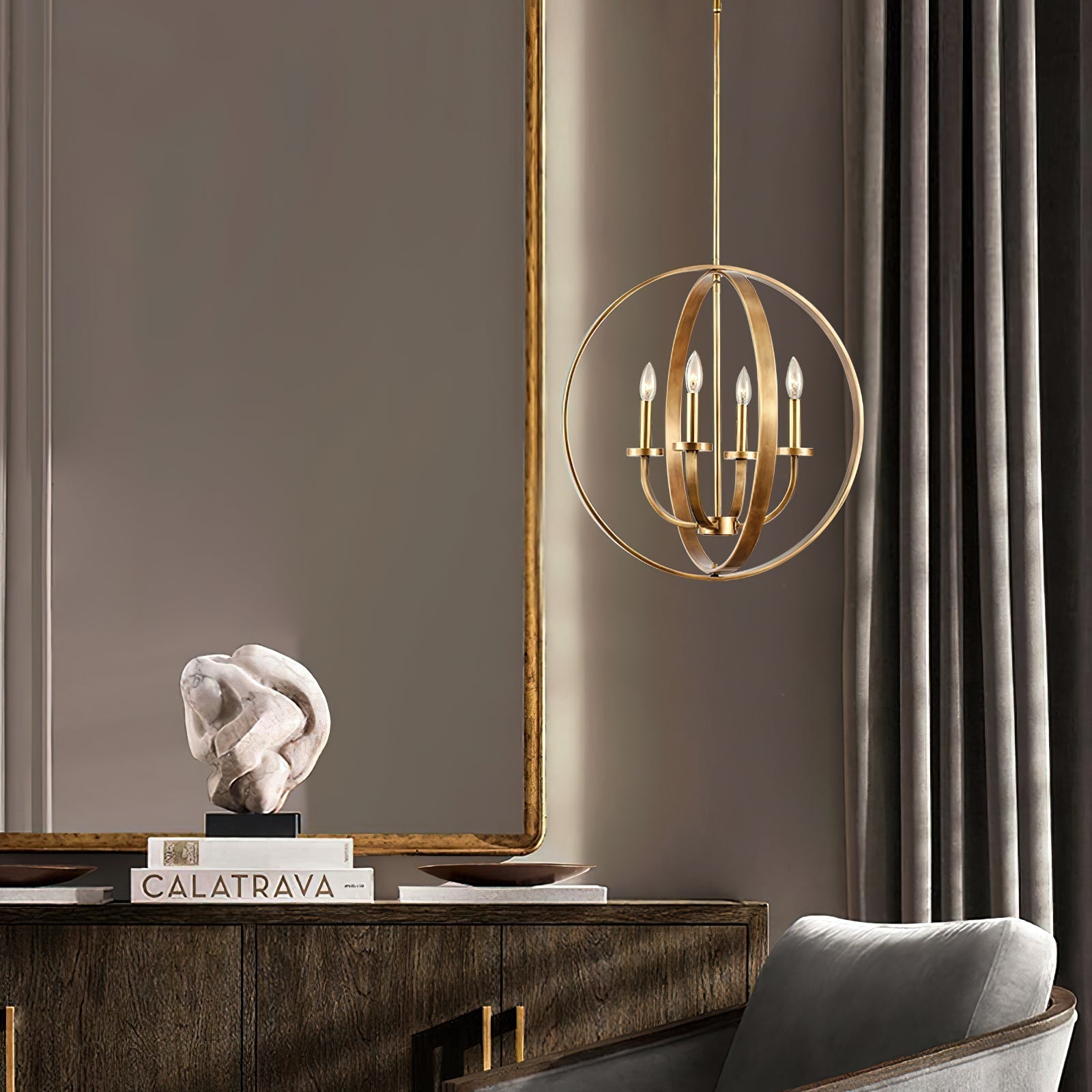 Icarila Suspension Métal Laiton Industriel Vintage Salon