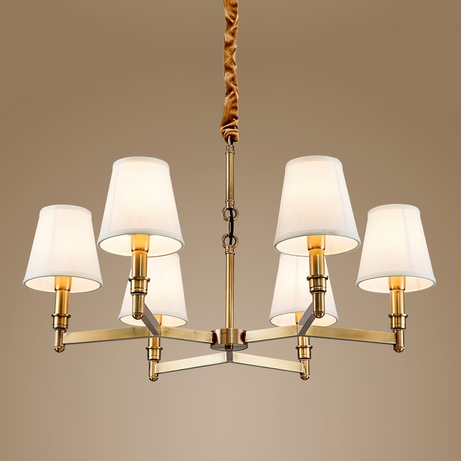 Vadoryra Lustre Laiton Tissu Luxe Postmoderne Salon
