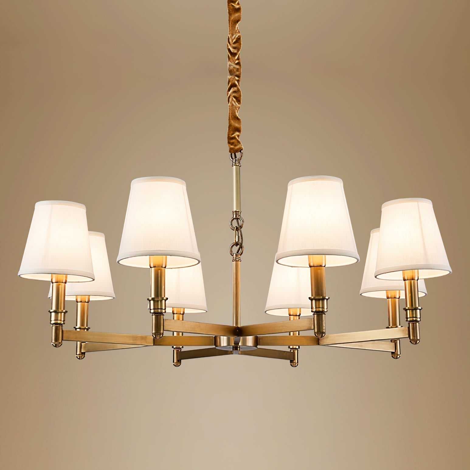 Vadoryra Lustre Laiton Tissu Luxe Postmoderne Salon