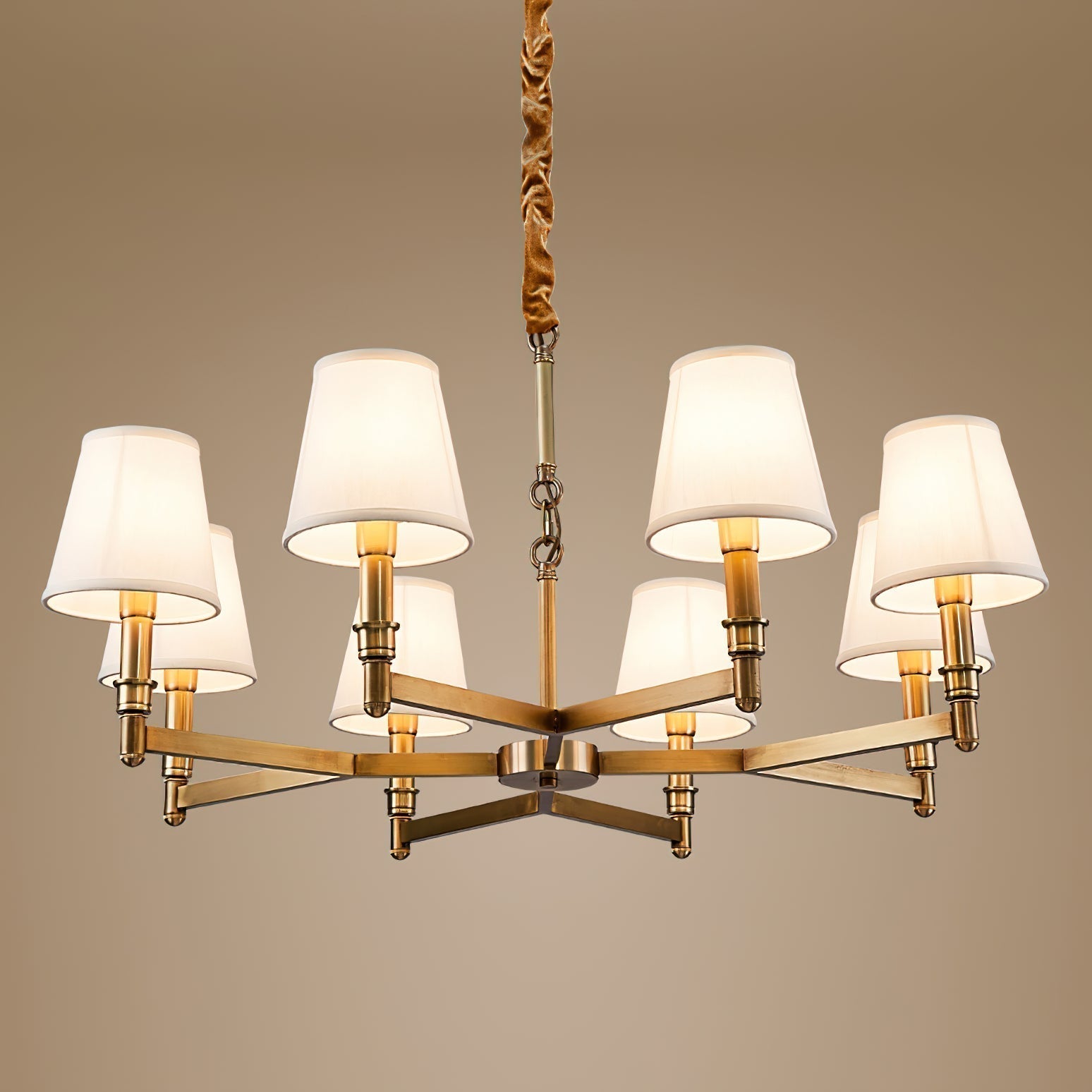 Vadoryra Lustre Laiton Tissu Luxe Postmoderne Salon