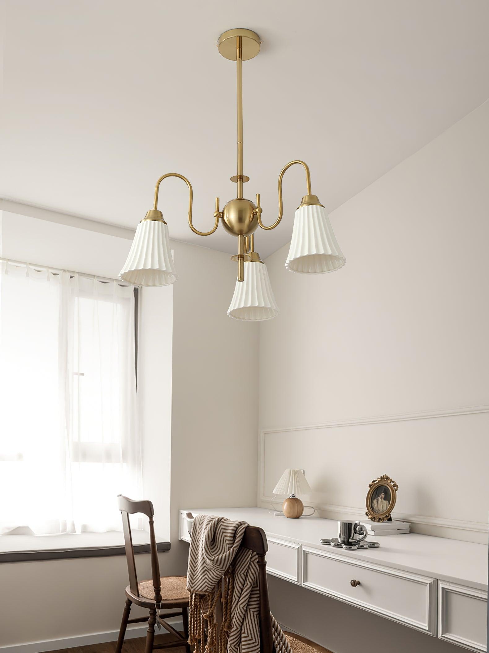 Lustra Lustre Moderne Céramique Plissée