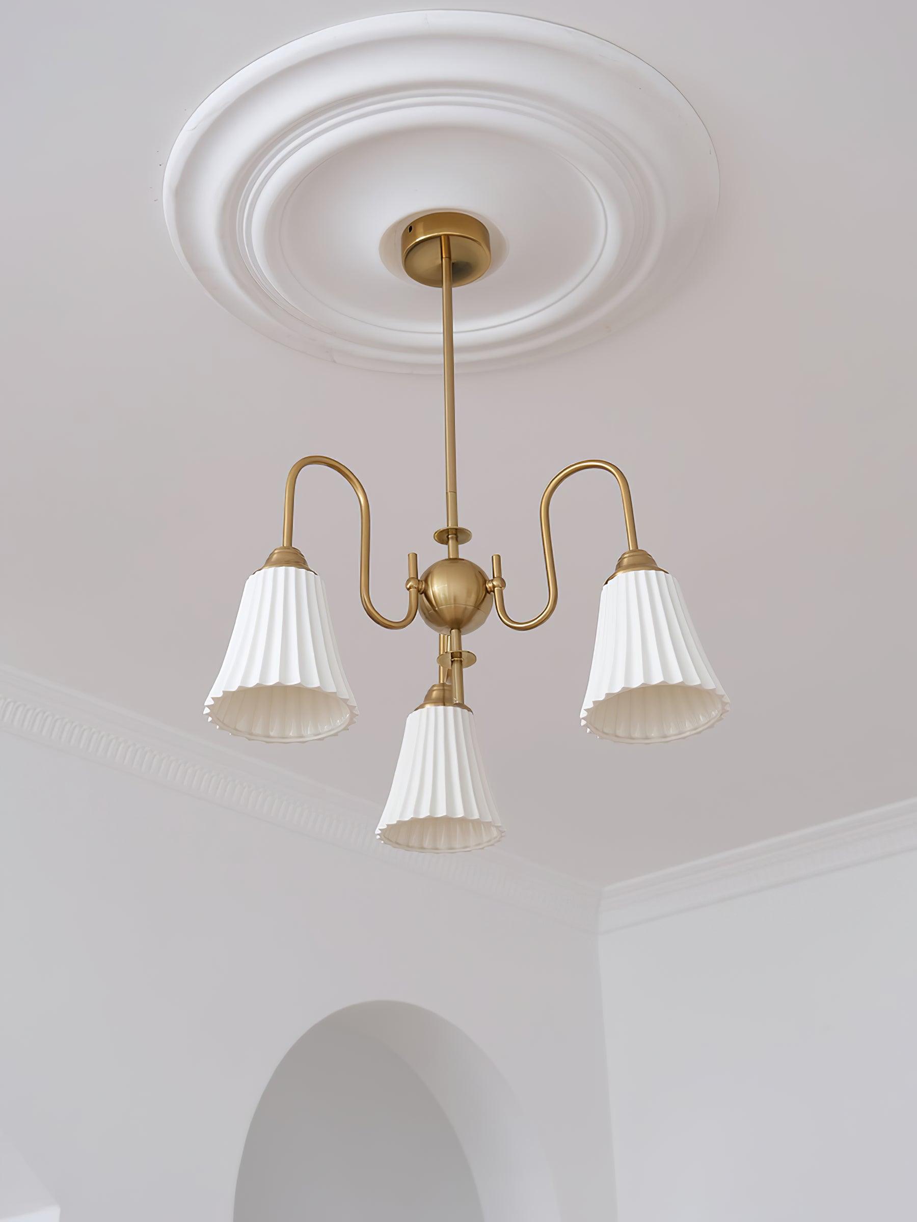 Lustra Lustre Moderne Céramique Plissée