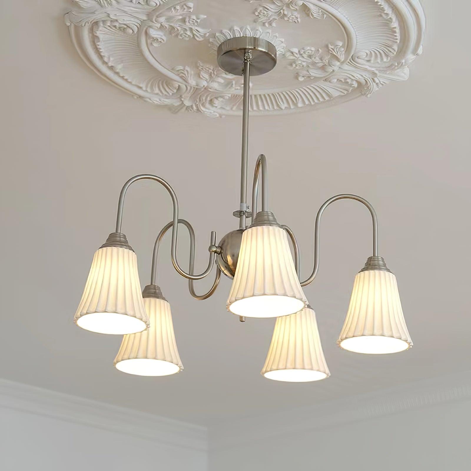 Lustra Lustre Moderne Céramique Plissée