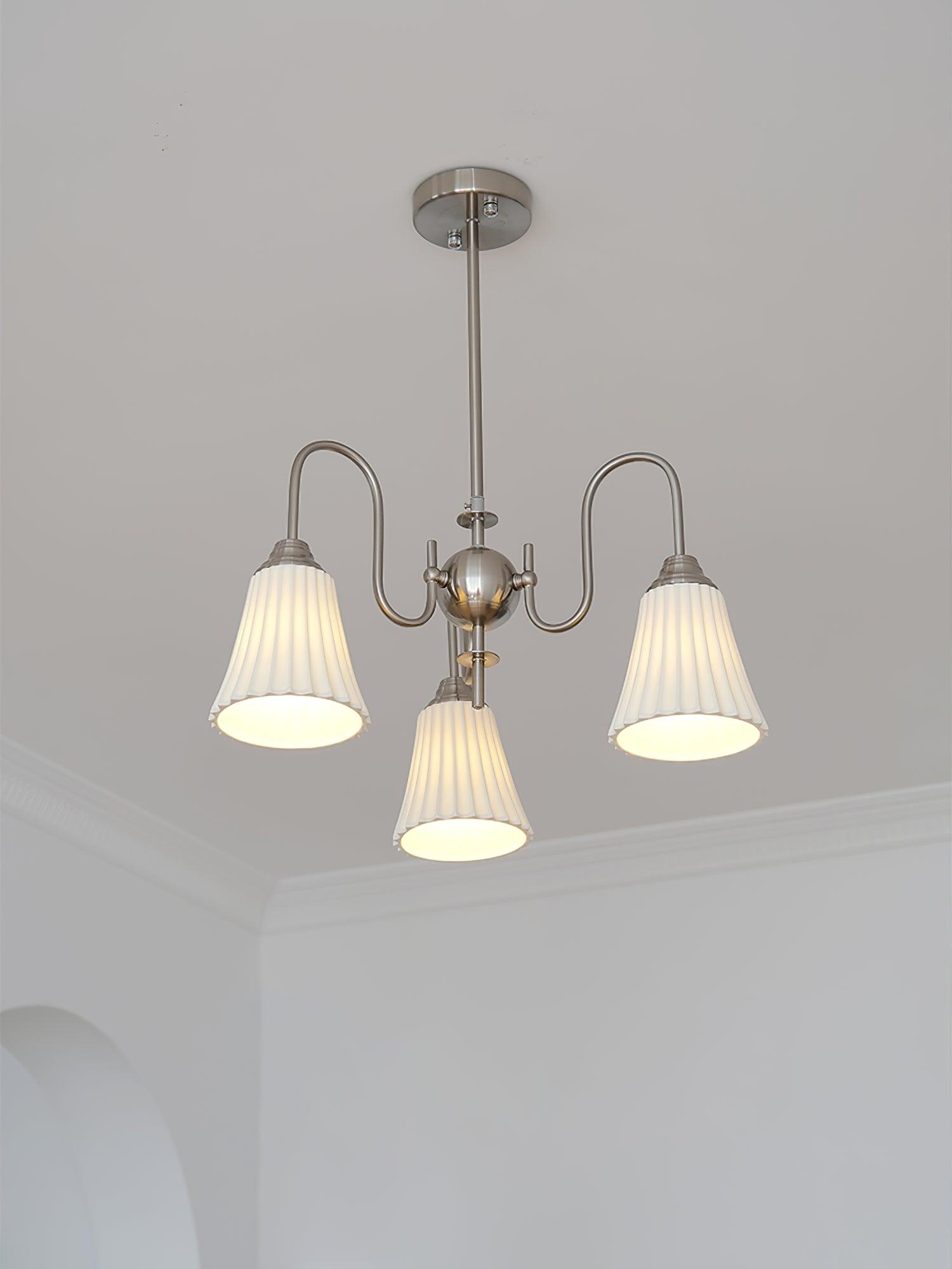 Lustra Lustre Moderne Céramique Plissée