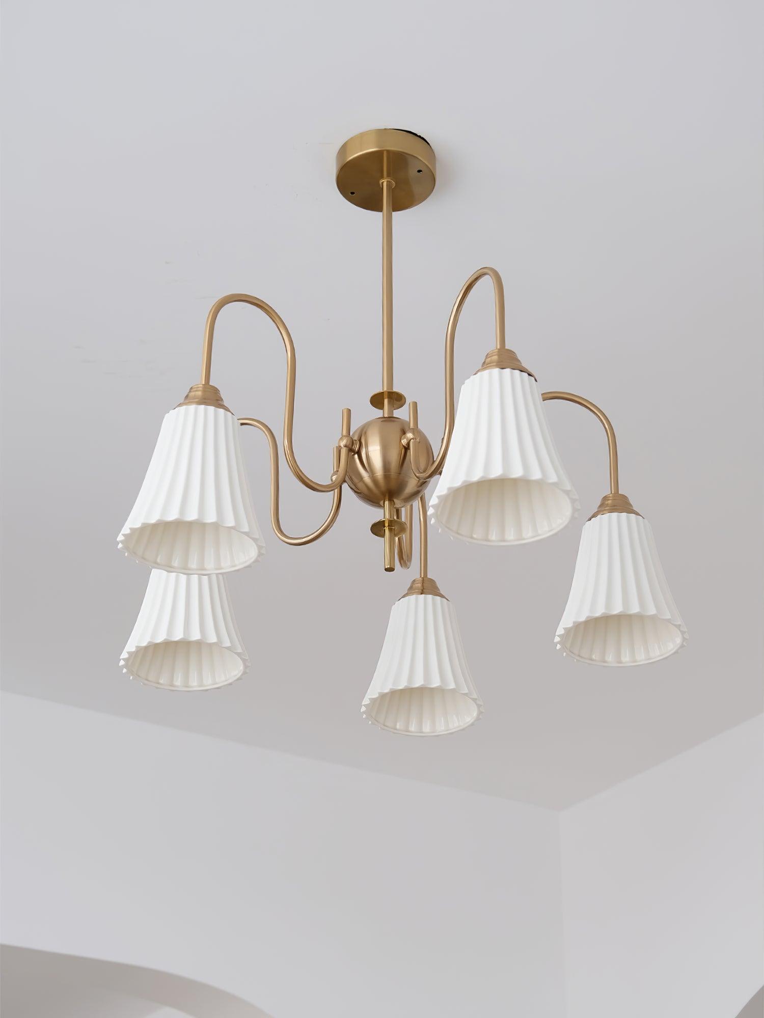 Lustra Lustre Moderne Céramique Plissée