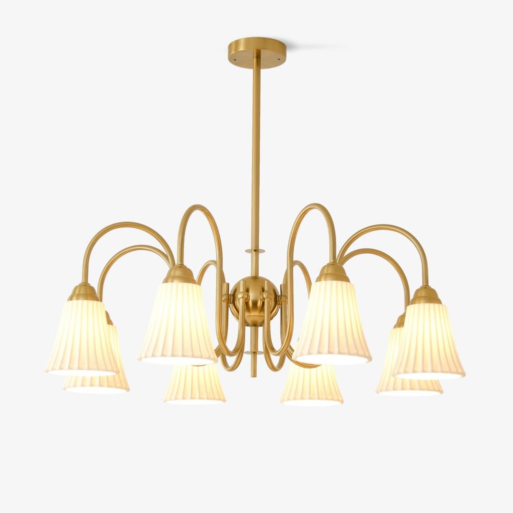 Lustra Lustre Moderne Céramique Plissée