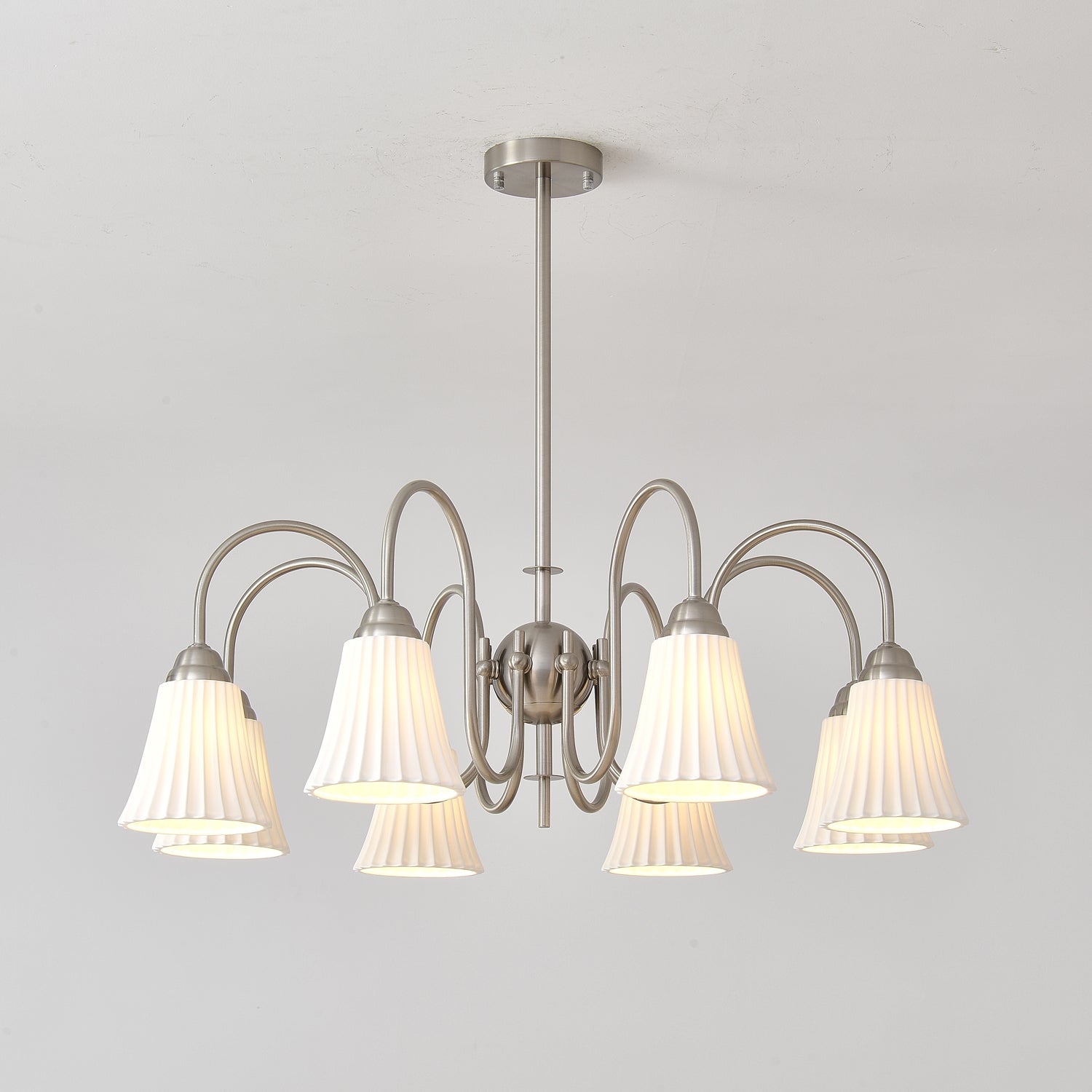 Lustra Lustre Moderne Céramique Plissée