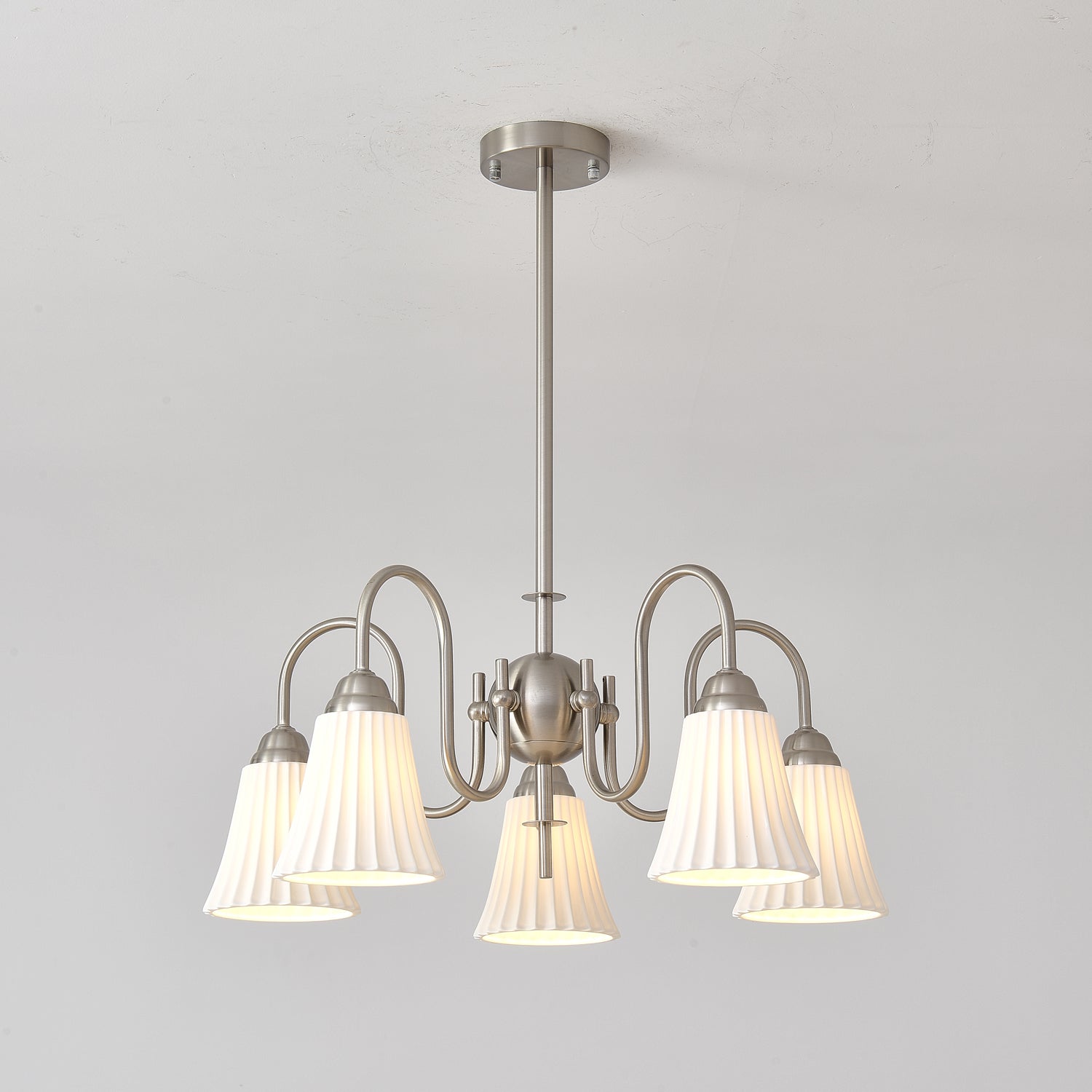 Lustra Lustre Moderne Céramique Plissée