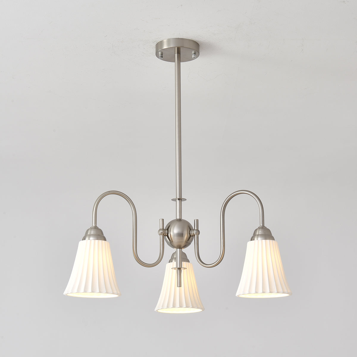 Lustra Lustre Moderne Céramique Plissée