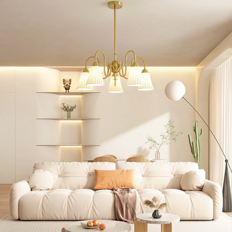 Lustra Lustre Moderne Céramique Plissée