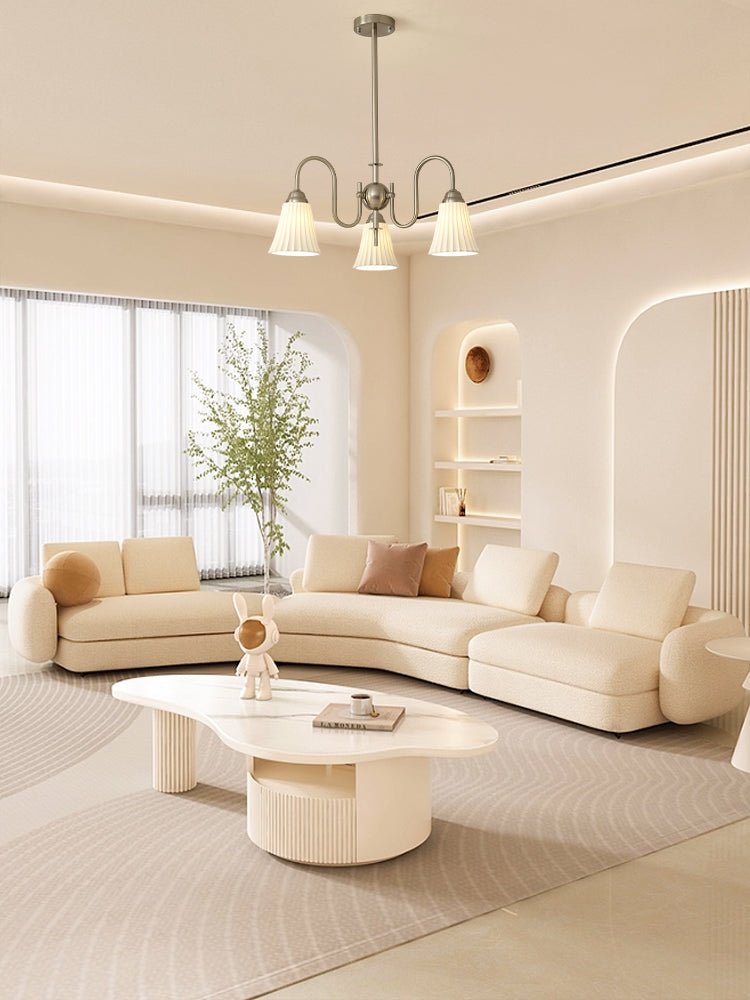 Lustra Lustre Moderne Céramique Plissée