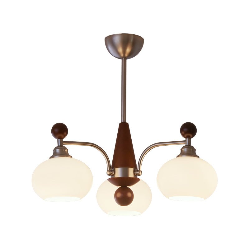 Ivloria Lustre Bois Verre Orbit Élégance Traditionnelle