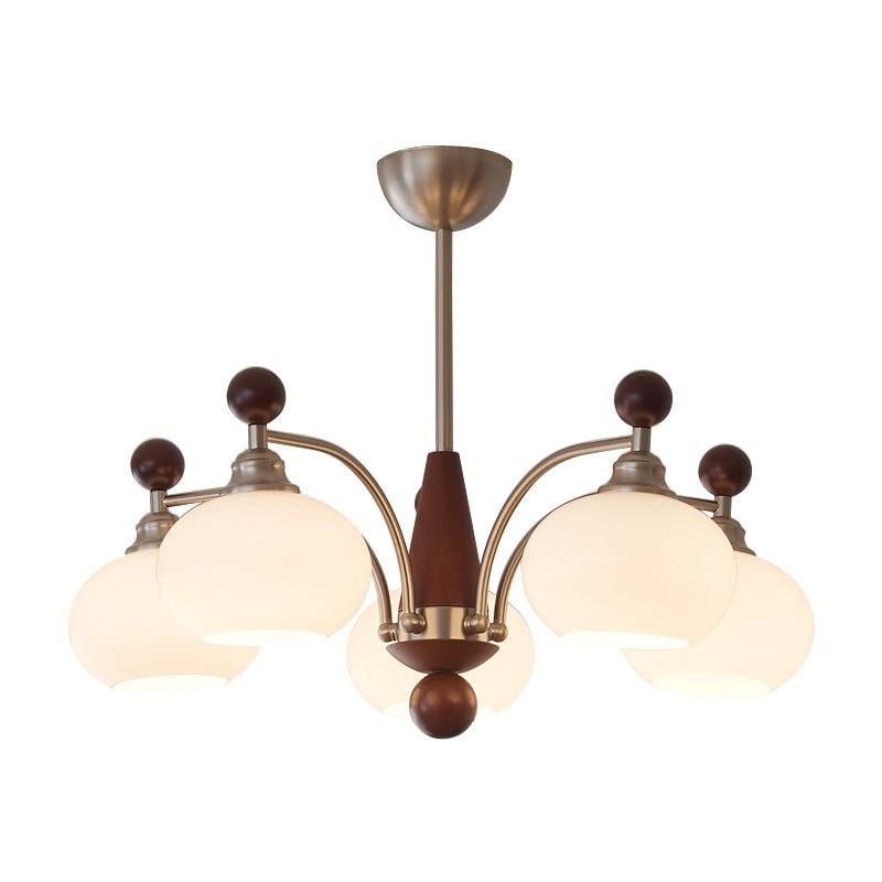 Ivloria Lustre Bois Verre Orbit Élégance Traditionnelle