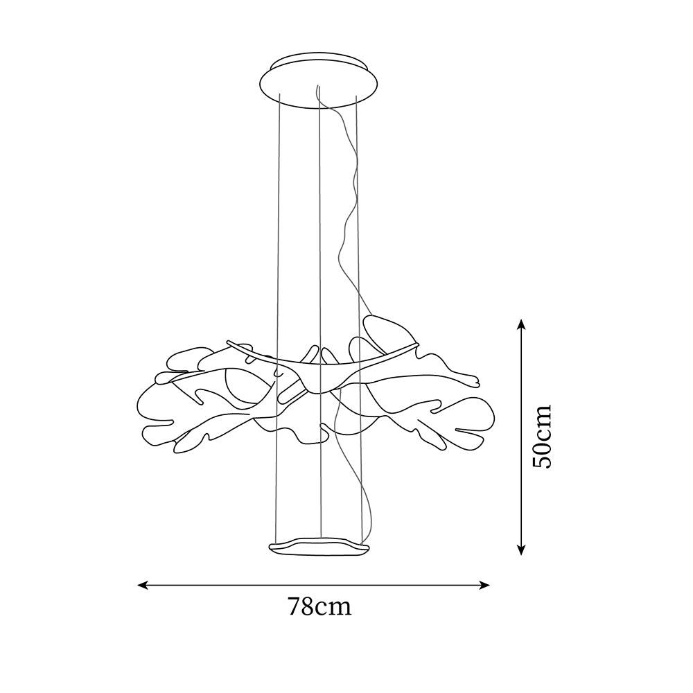Etoile Suspension Ondulée LED Organique