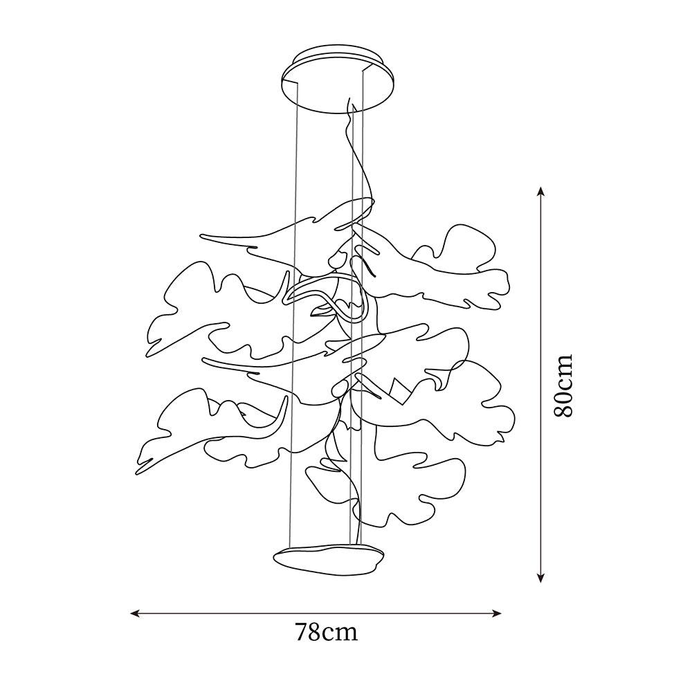 Etoile Suspension Ondulée LED Organique